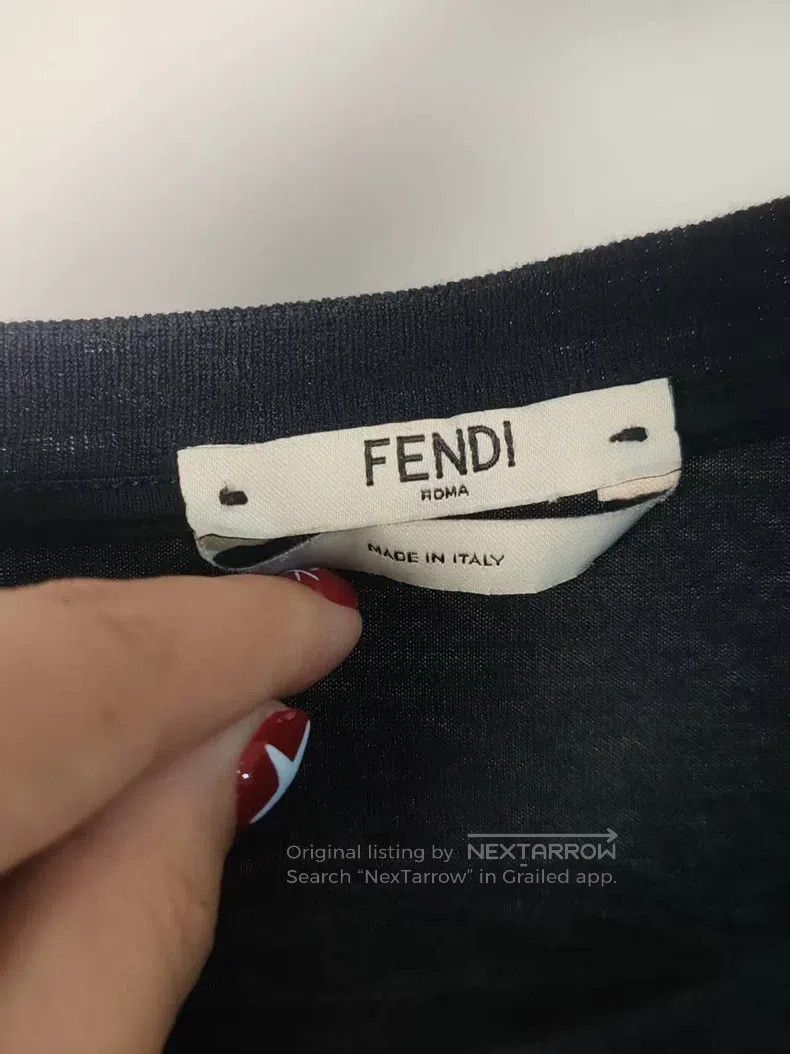 Fendi Fendi Double F Logo Pinstripe Short Sleeve Shirt Size XS / US 0-2 / IT 36-38 - 4 Thumbnail