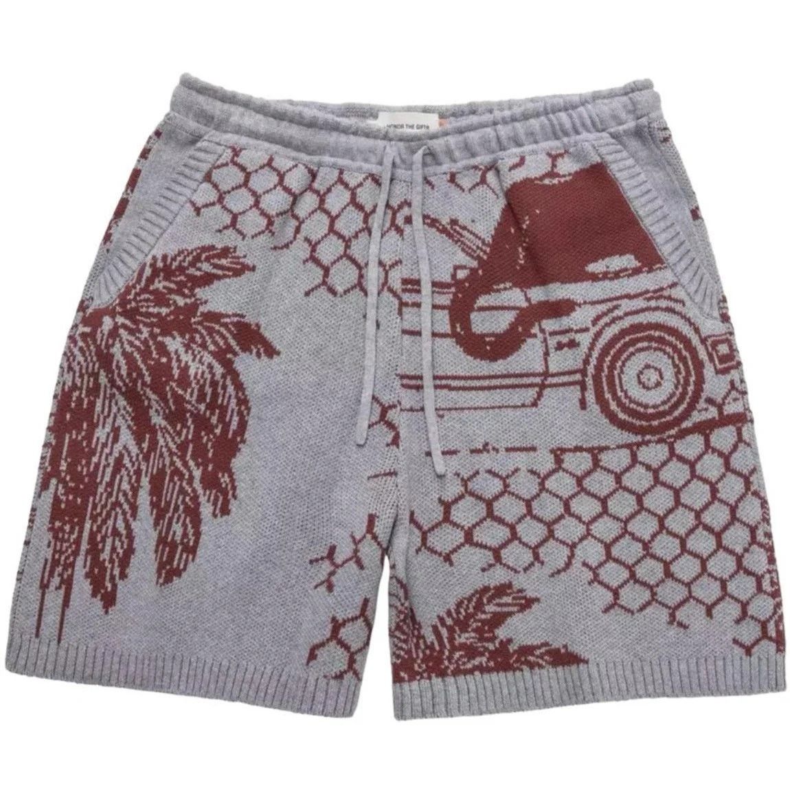 Honor The Gift Men's Jungle Heavyweight Knit Cotton Shorts