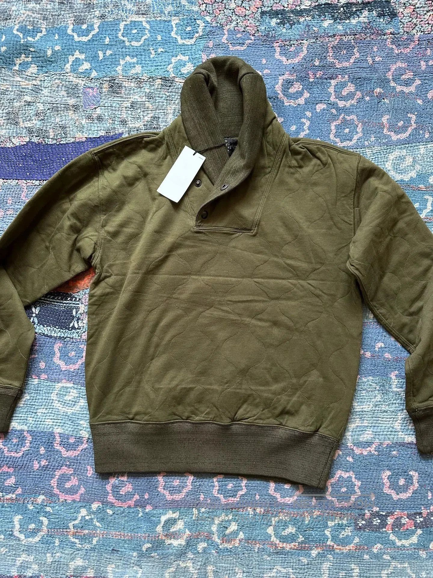 RRL Ralph Lauren rrl green mock neck knitted sweatshirt. Size US S / EU 44-46 / 1 - 1 Thumbnail