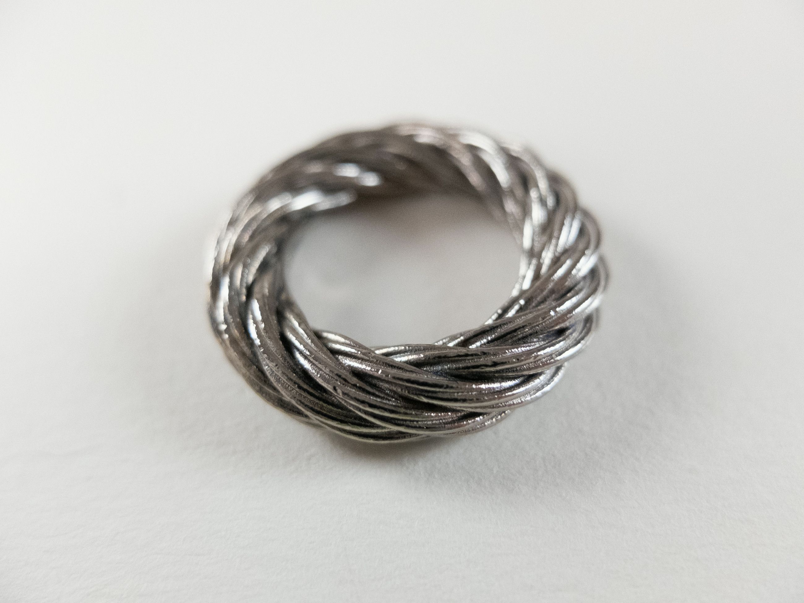 Bottega Veneta BOTTEGA VENETA Cord twisted Sterling silver ring 7 15 q Size ONE SIZE - 3 Thumbnail