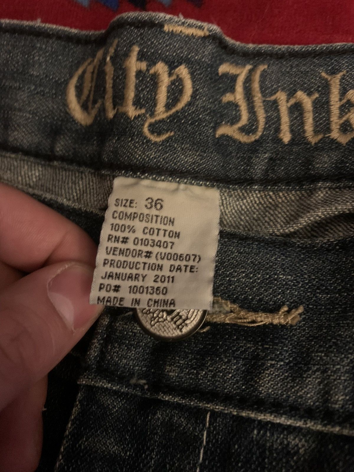 Vintage City Ink y2k distressed baggy jeans Size US 36 / EU 52 - 6 Thumbnail