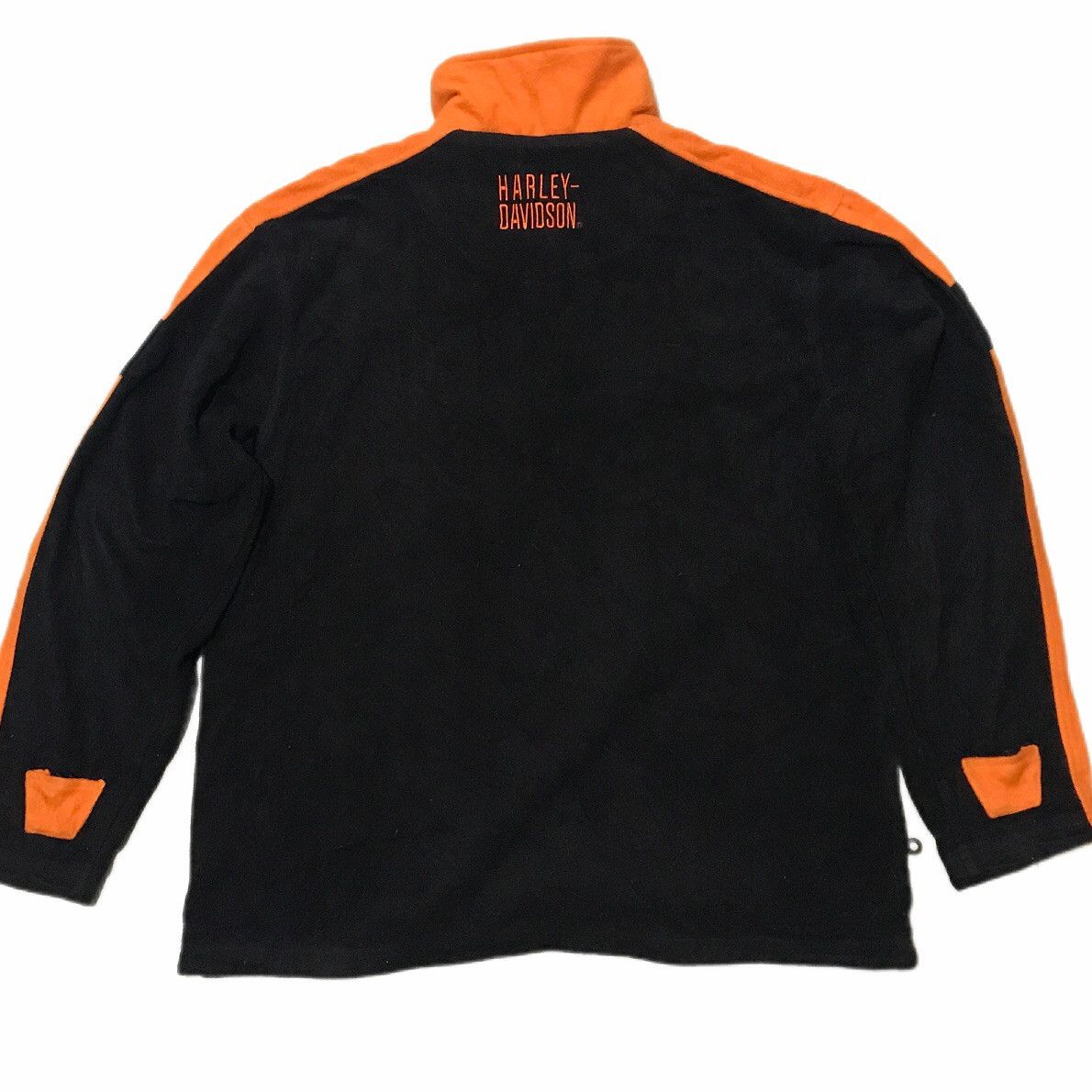 Harley Davidson × Vintage harley-davidson fleece half zip black/orange sweather Size US L / EU 52-54 / 3 - 6 Thumbnail