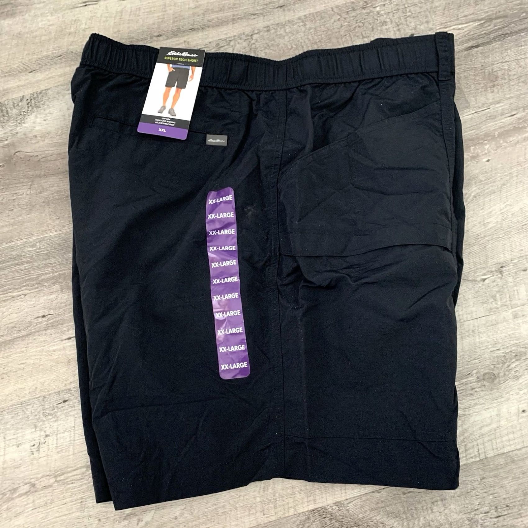 Eddie Bauer Eddie Bauer Ripstop Tech Short Mens Belted Wicking UPF 50+ Nylon XXL Black NEW Size US 39 - 6 Thumbnail