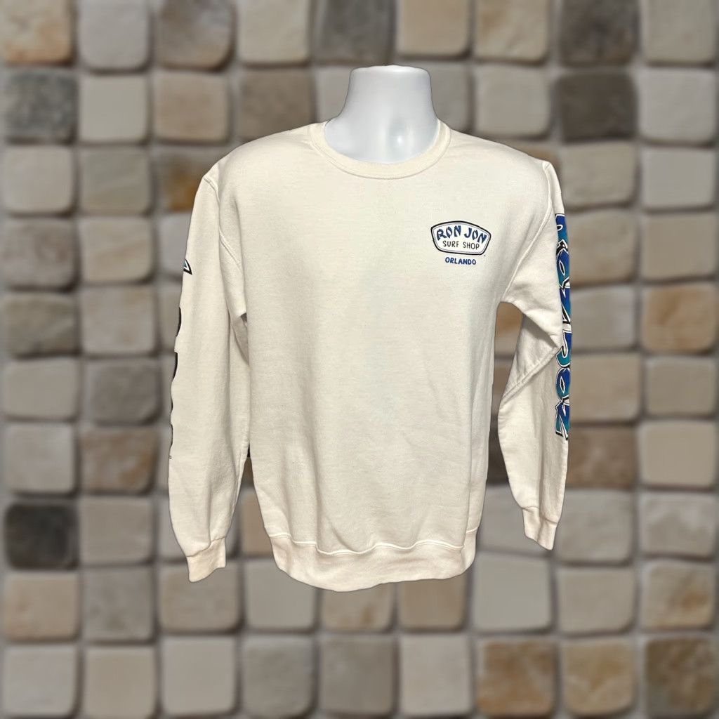 Ron Jon Surf Shop VINTAGE Ron Jon Surf Shop Sweatshirt Adult Small White Double Sided Graphic Print Crew Neck Pullover Long Sleeve Size US S / EU 44-46 / 1 - 1 Thumbnail