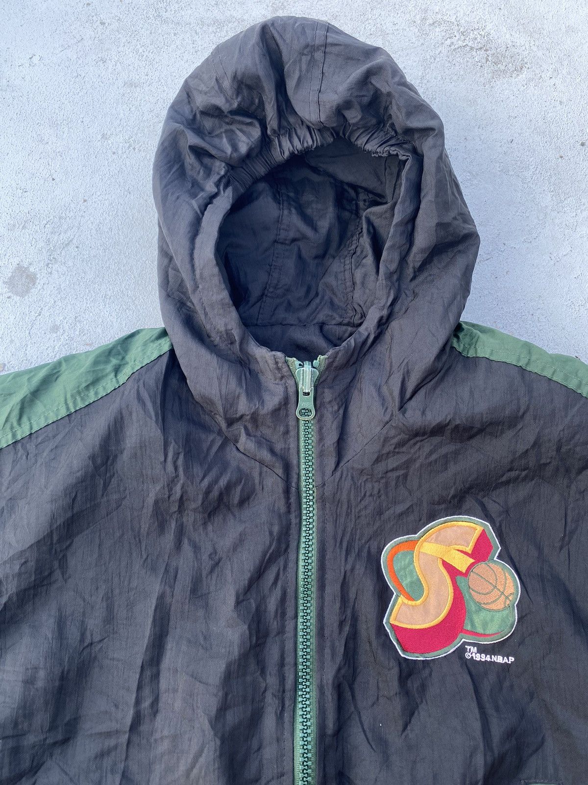 NBA × Pro Player × Vintage Vintage 90s Pro Player NBA Sonics Jacket Size US XXS / EU 40 - 3 Thumbnail