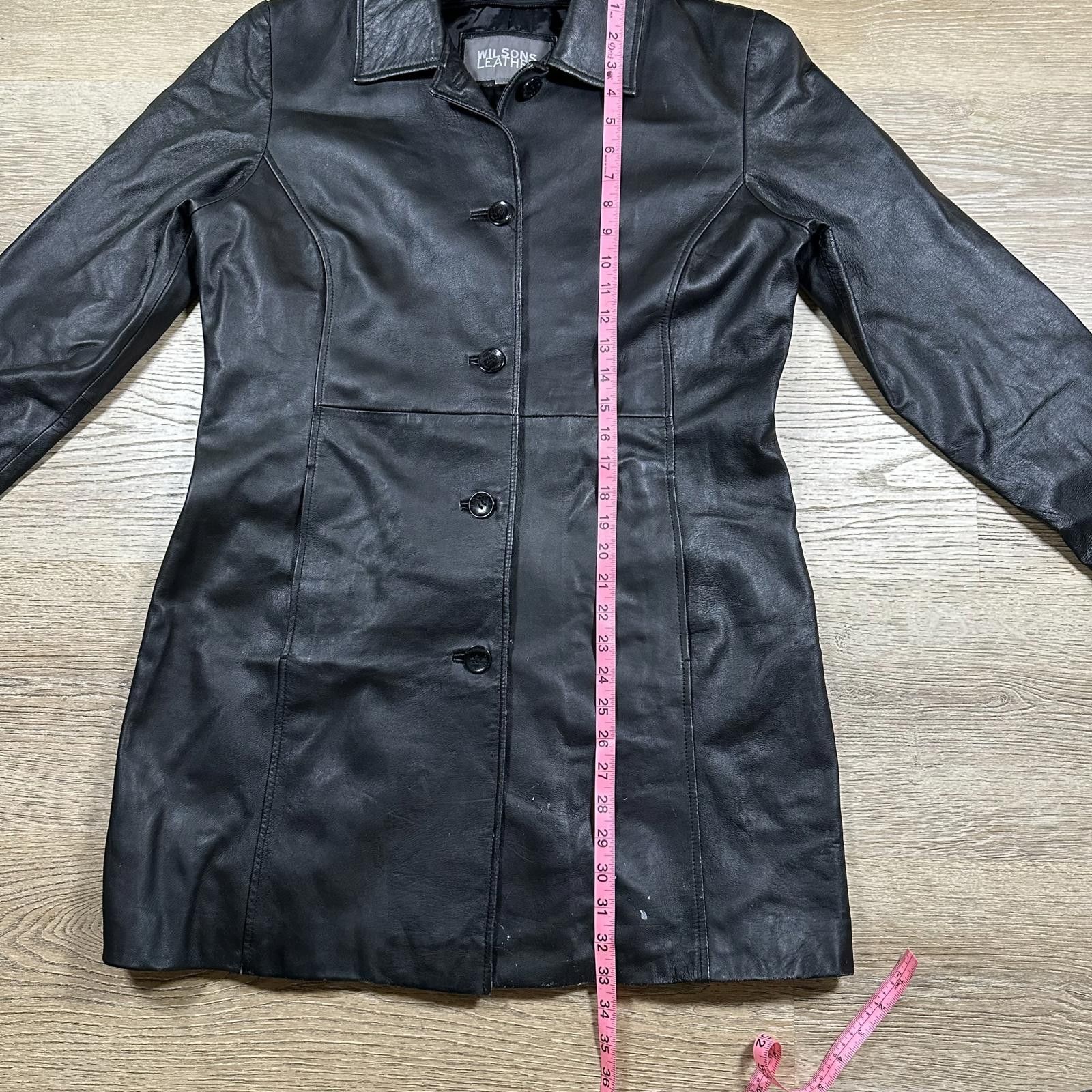 Wilsons Leather Wilsons Leather Women's Leather Jacket L Black Classic Style Size L / US 10 / IT 46 - 6 Thumbnail