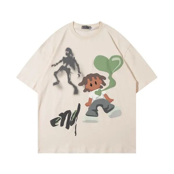 Designer Mizuki x Kita Funny skull cartoon print T-shirt Size US M / EU 48-50 / 2 - 1 Thumbnail