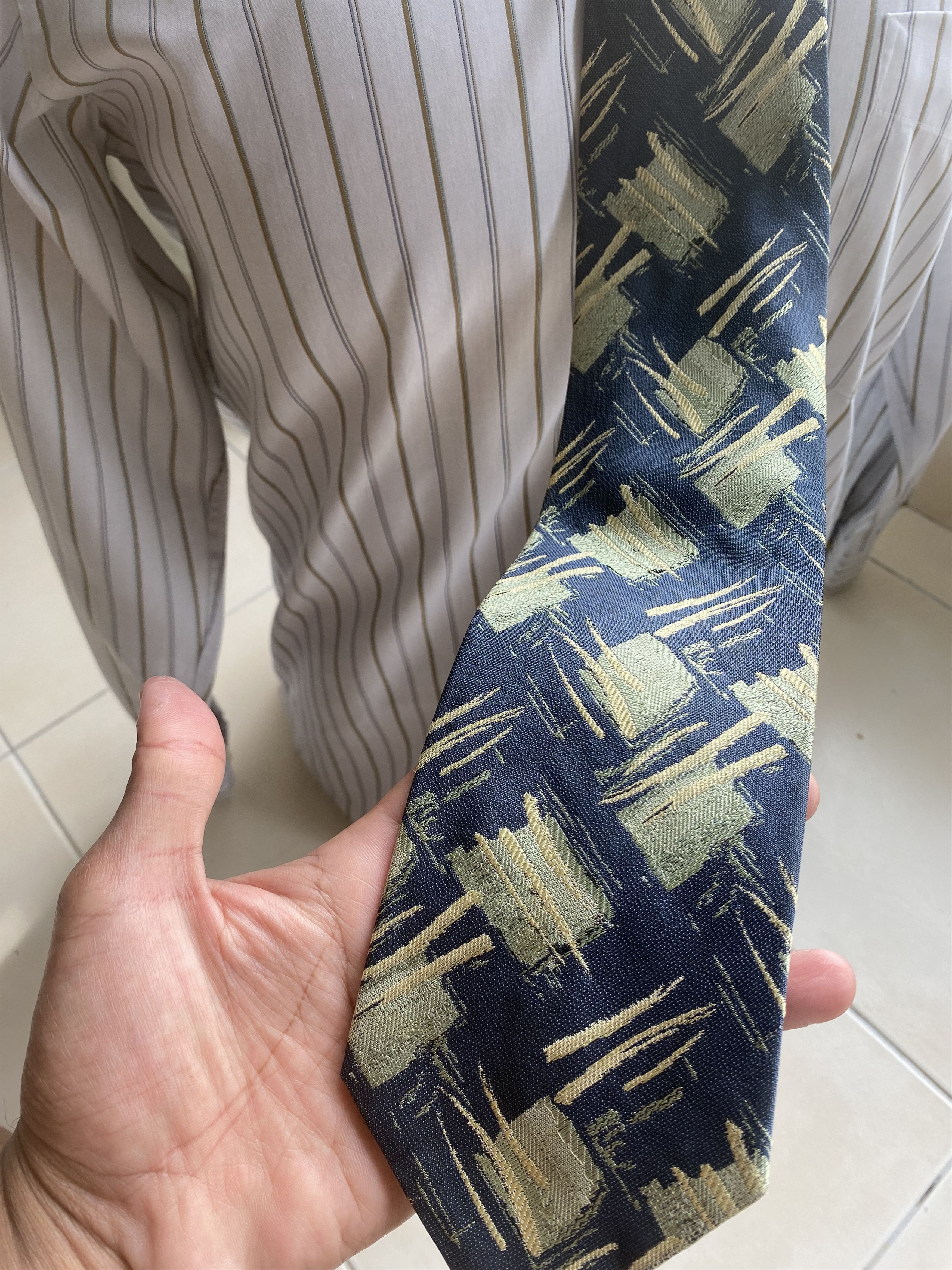 Issey Miyake Issey Miyake Striped Button Up With Tie Size US M / EU 48-50 / 2 - 9 Thumbnail