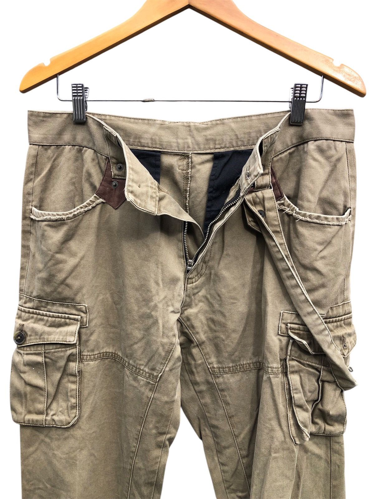 PPFM PPFM Anarchy Denim Eastern Rock Cargo Pants With Bondage Size US 32 / EU 48 - 11 Thumbnail
