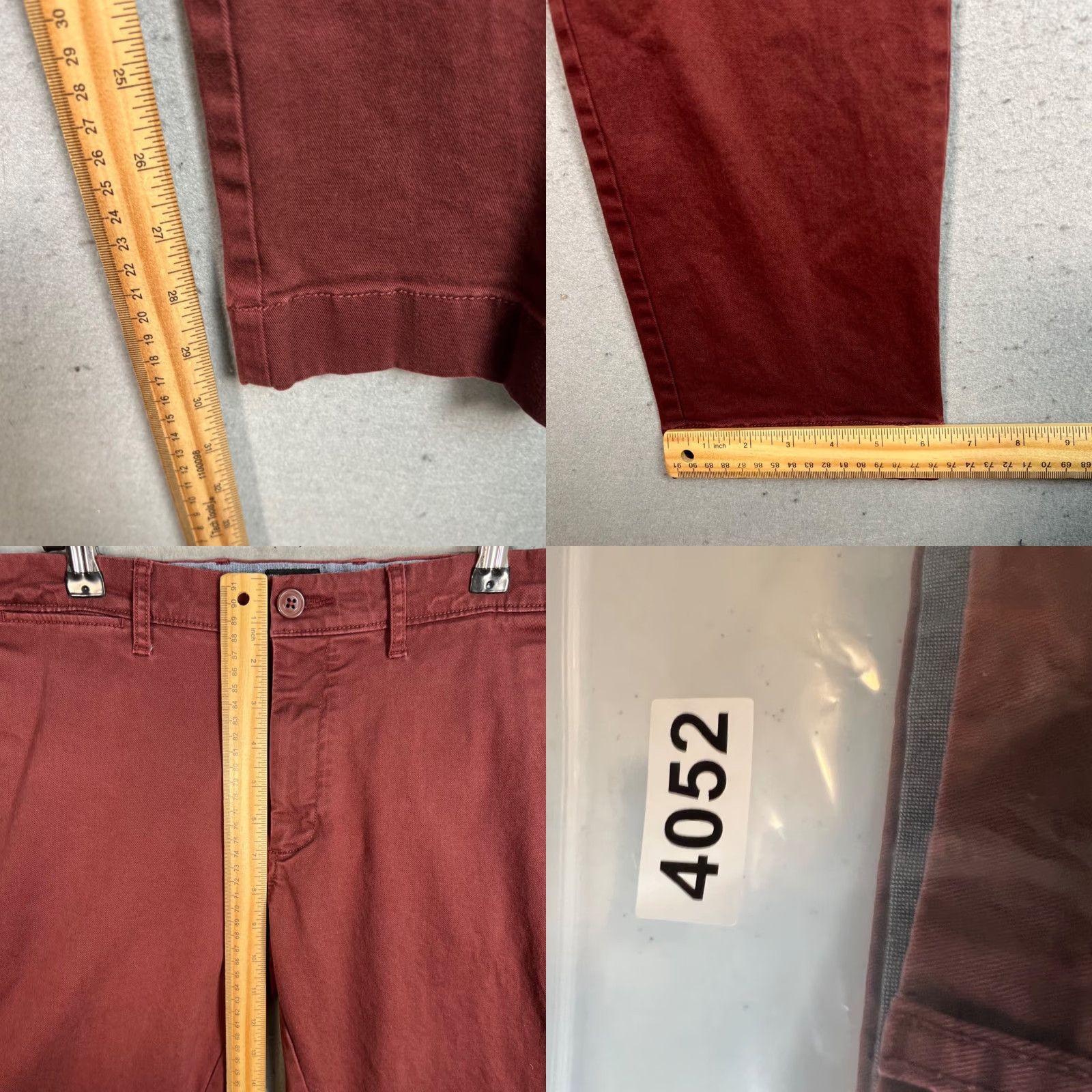 J.Crew J.CREW 484 Mens Slim Chino Pant 33 x 32 Red Cotton Blend Elastane Slim Fit Casual Size US 33 - 8 Thumbnail