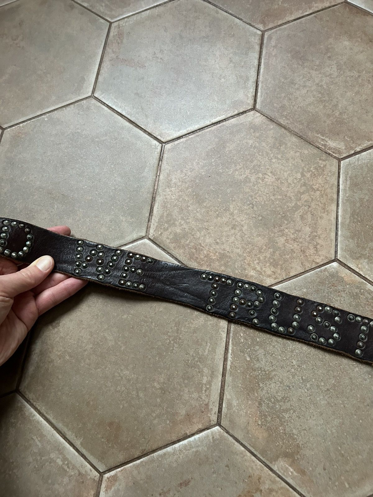 Allsaints Allsaints Leather Belt Brown Big Logo jesus rocks Size ONE SIZE - 4 Thumbnail