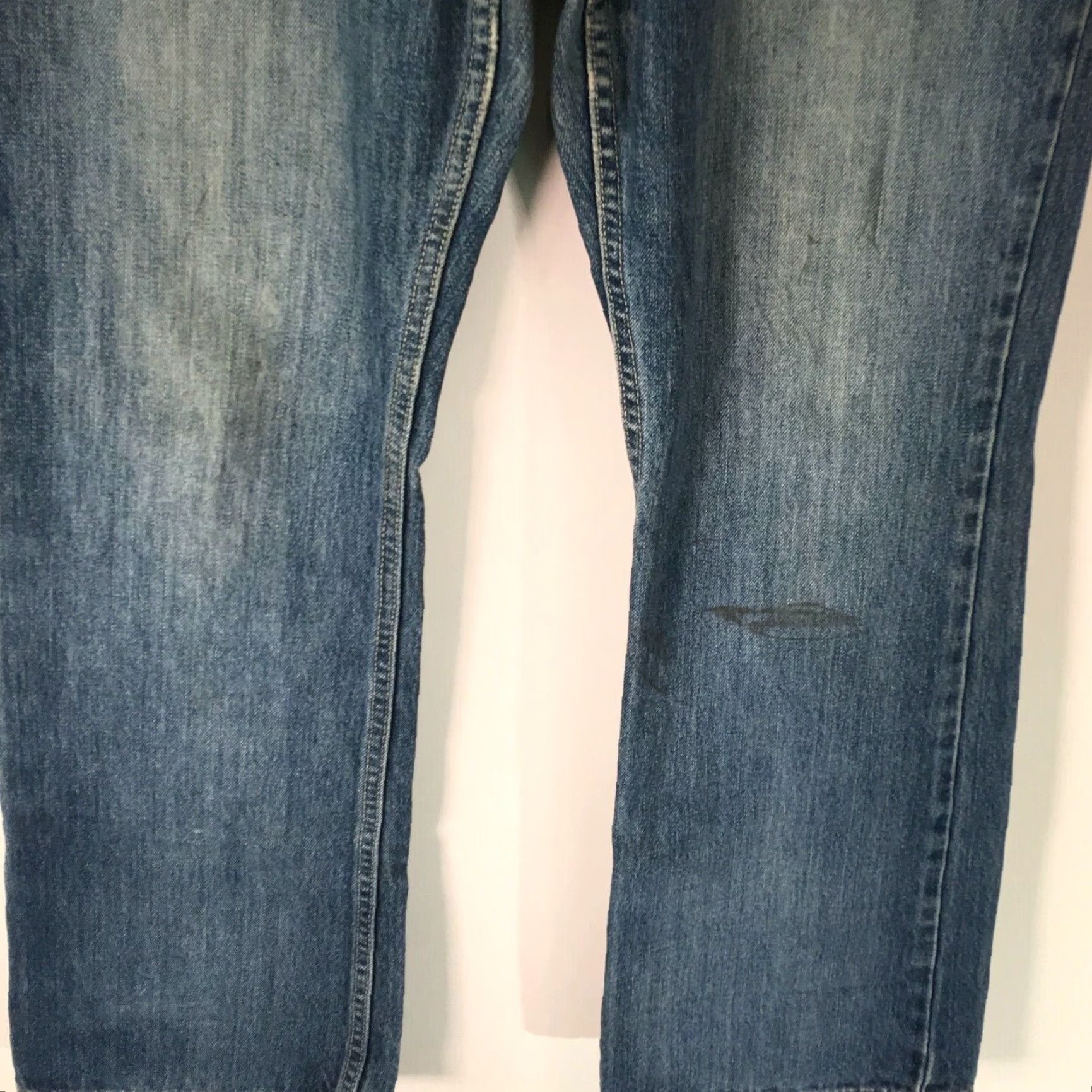 Old Navy Old Navy Women's Straight Jeans Size 12 Regular 34X32 Dark Blue Denim 5-Pocket Mid-Rise Comfort Size 34" / US 12 / IT 48 - 6 Thumbnail