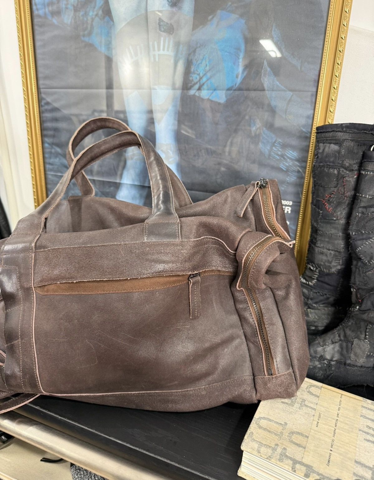 Yohji Yamamoto Yohji Yamamoto Y's for Men Large Deconstructed Boston Bag Size ONE SIZE - 7 Thumbnail