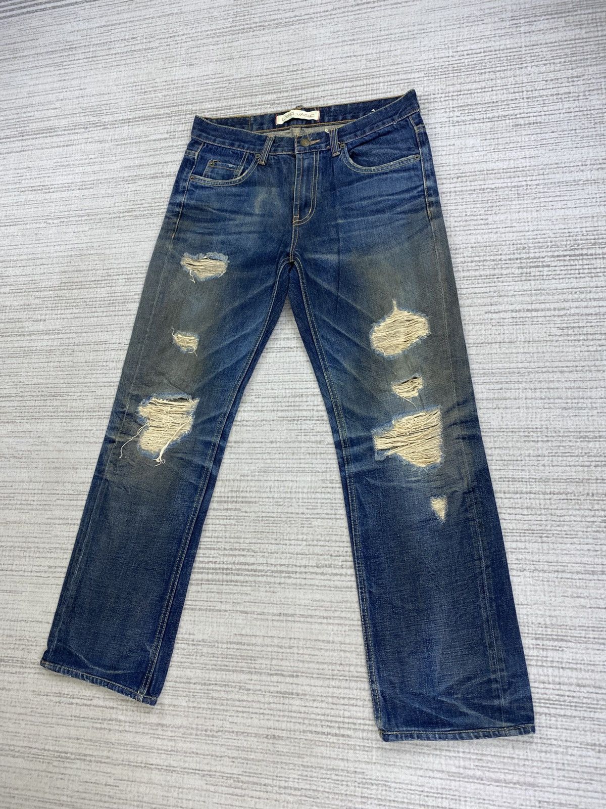 Hysteric Glamour × Vintage Vintage L’Selvage Jeans Distressed Denim Pants Size US 31 - 4 Thumbnail