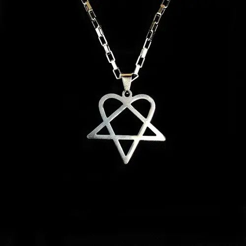 Jewelry Kitazawa x Mint Heart Necklace Punk Grunge Chain Y2K Size ONE SIZE - 4 Thumbnail