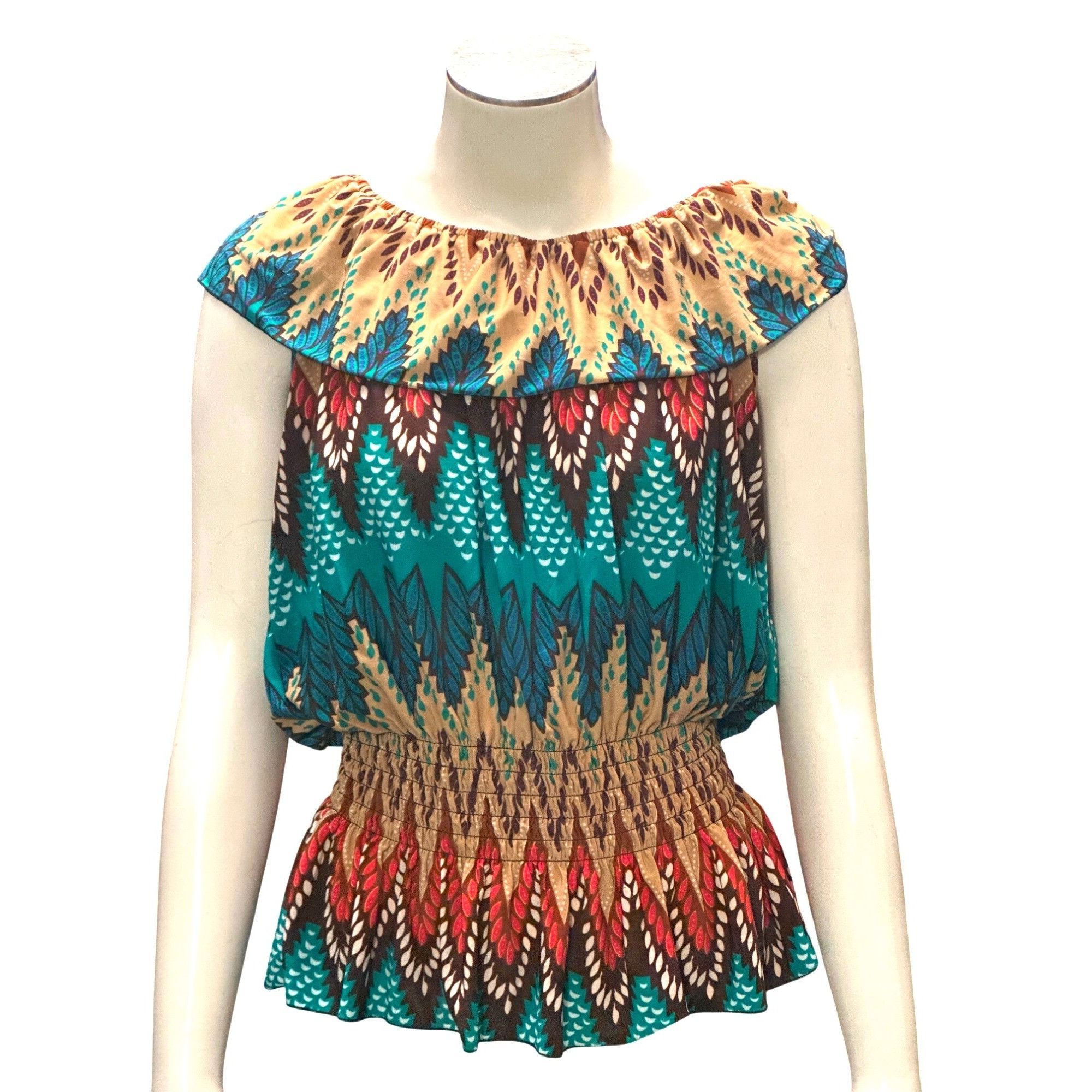 Other ACE Fashion Boho Peasant Blouse Festival Top Colorful Smocke Size XXL / US 16-18 / IT 52-54 - 1 Thumbnail