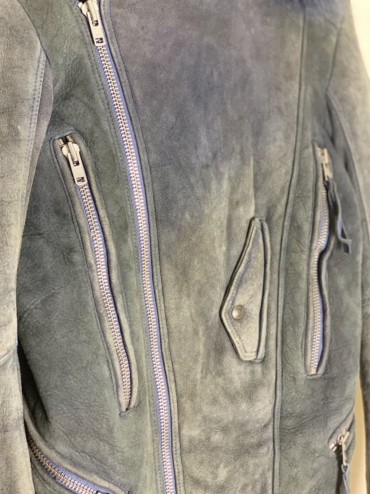 If Six Was Nine Vintage Diesel Black Gold Sheepskin leather jacket Size US S / EU 44-46 / 1 - 11 Thumbnail