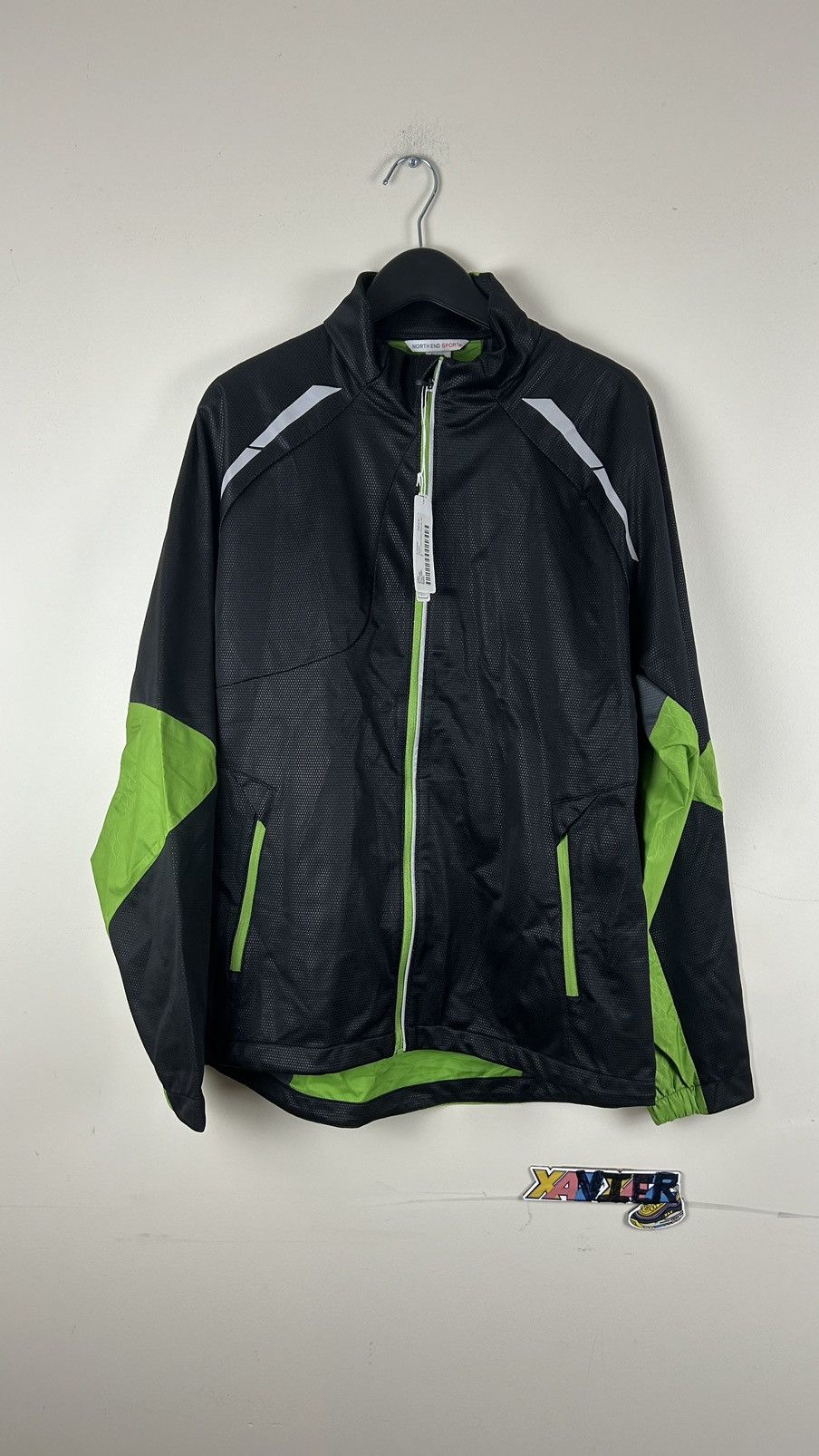 Vintage Soft Shell Sport Jacket Large Man Green Grey Black Size US L / EU 52-54 / 3 - 1 Thumbnail