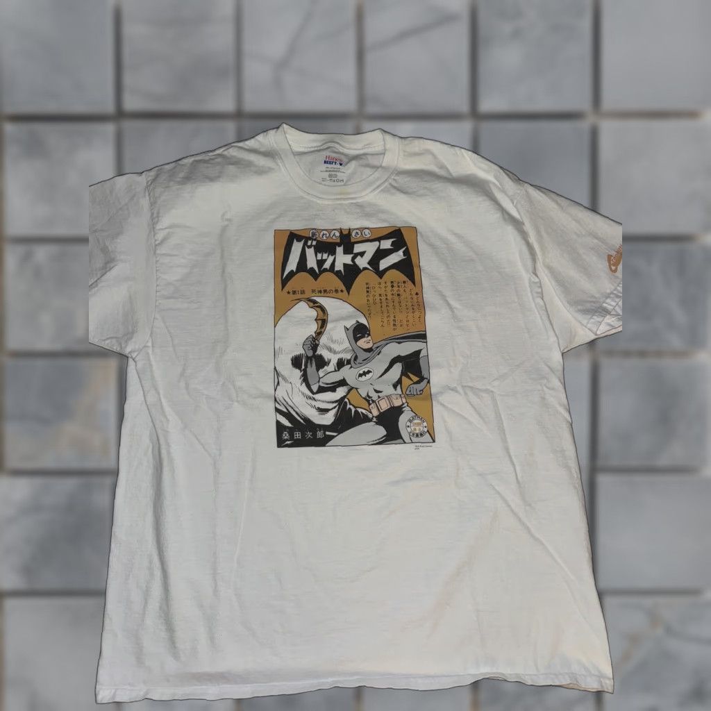 Hanes VINTAGE 2015 DC Comics Batman Graffiti T-Shirt White 2XL Hanes Beefy Mens T-Shirt 24x30 Size US XXL / EU 58 / 5 - 1 Thumbnail