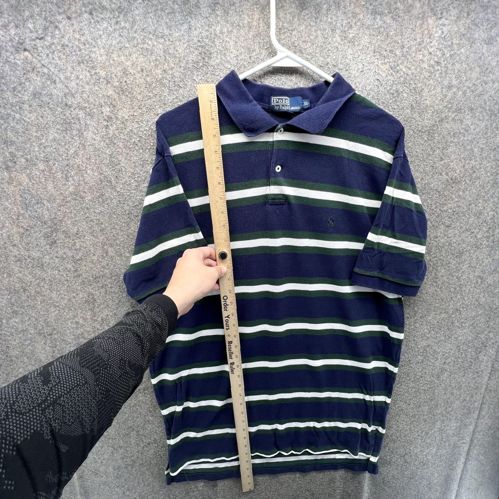 Polo Ralph Lauren VINTAGE Polo by Ralph Lauren Polo Shirt Mens XL Blue Stripe Pony Casual Tall Polo Shirt Mens XL Blue Stripe Pony Logo Casual Size US XL / EU 56 / 4 - 4 Thumbnail