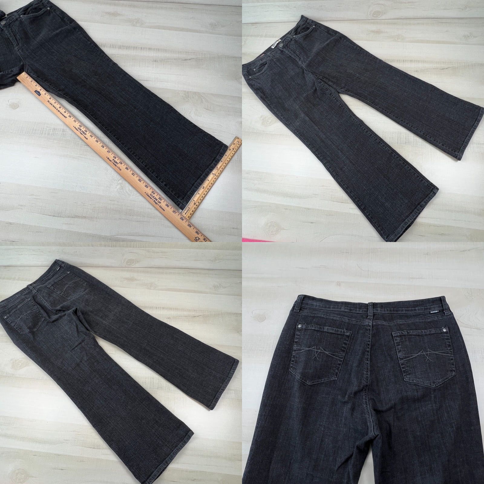 Vintage Jeanstar Womens Jeans 16P Petite Extra Large Black Denim Size 38" / US 16 / IT 52 - 8 Thumbnail