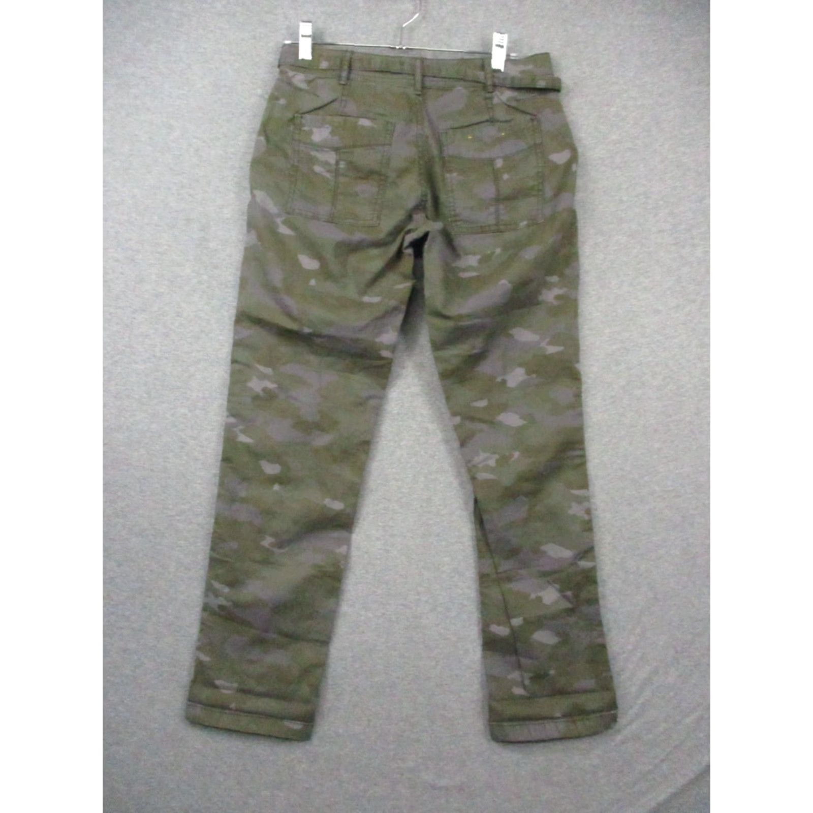 Anthropologie VINTAGE The Wanderer By Anthropologie Women 26 Green Camo Linen Blend Cargo Pants Size 26" / US 2 / IT 38 - 5 Thumbnail