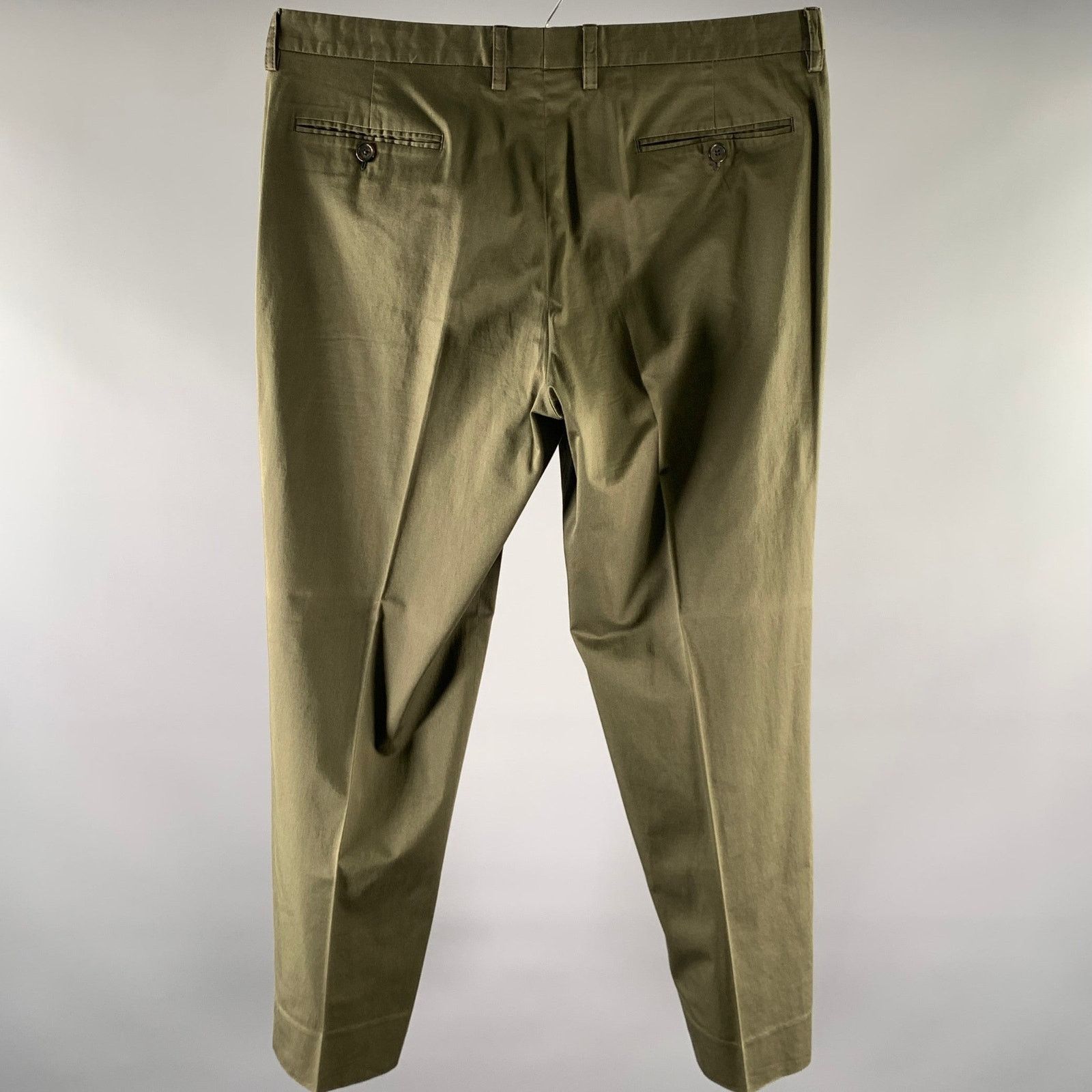 Etro ETRO Size 38 Green Olive Cotton Blend Casual Pants Size US 38 / EU 54 - 3 Thumbnail