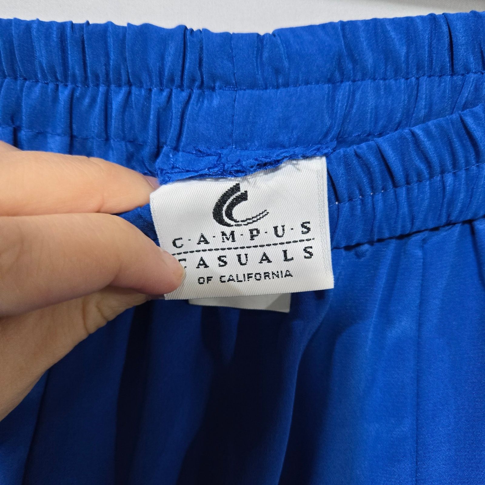 Vintage 70s Blue Short Sleeve Top Midi Skirt Scarf 3 Piece Set XL Size XL / US 12-14 / IT 48-50 - 11 Thumbnail
