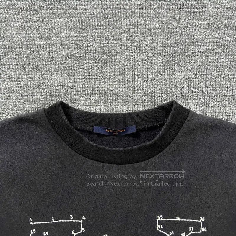 Louis Vuitton Louis Vuitton Men's Black Cotton Sweatshirt . Size US L / EU 52-54 / 3 - 3 Thumbnail