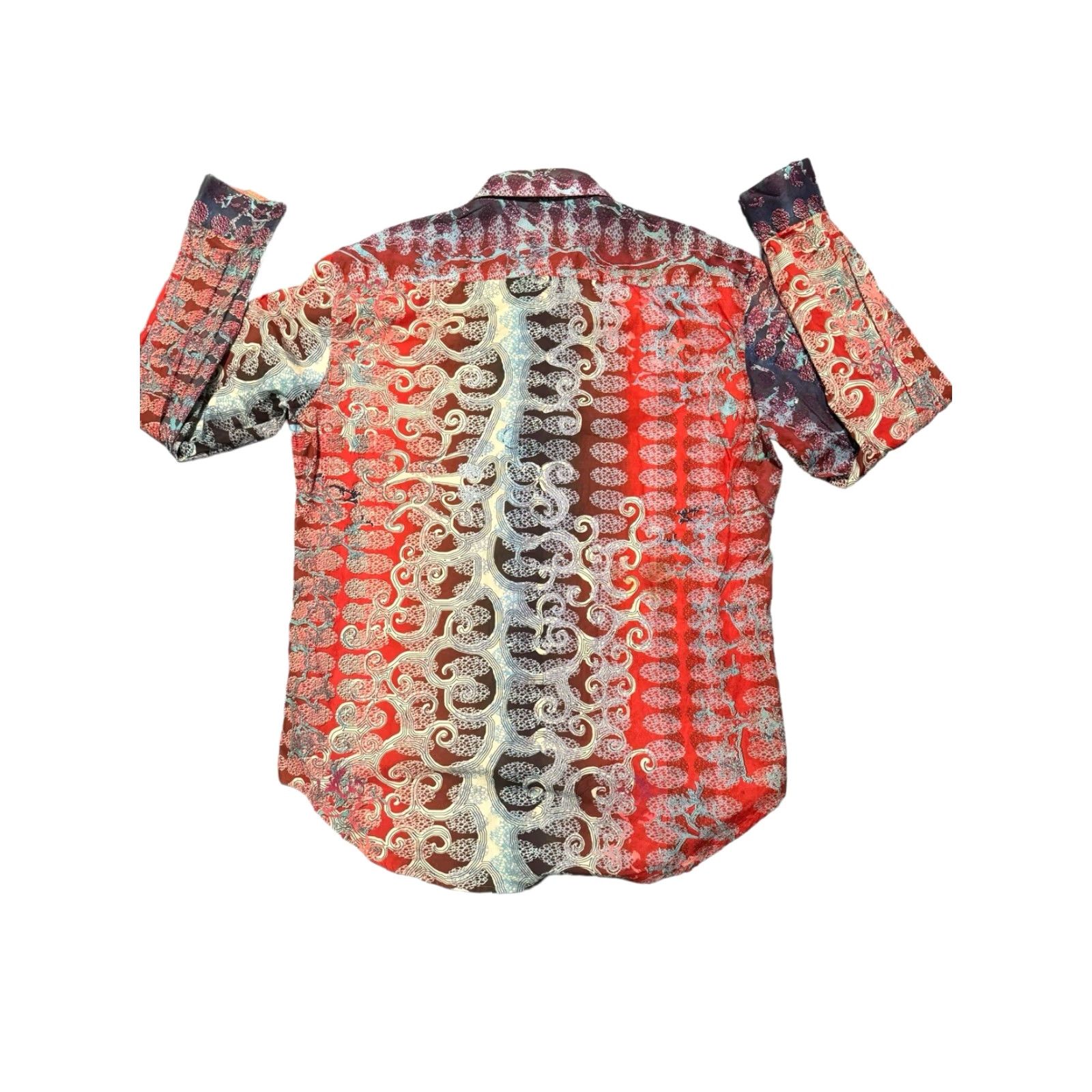Robert Graham Robert Graham Mystic Long Sleeve Shirt - Classic Fit L Men Button-Up Collared Geometric Multicolor Cotton Silk Woolen? Wait. Size US L / EU 52-54 / 3 - 5 Thumbnail