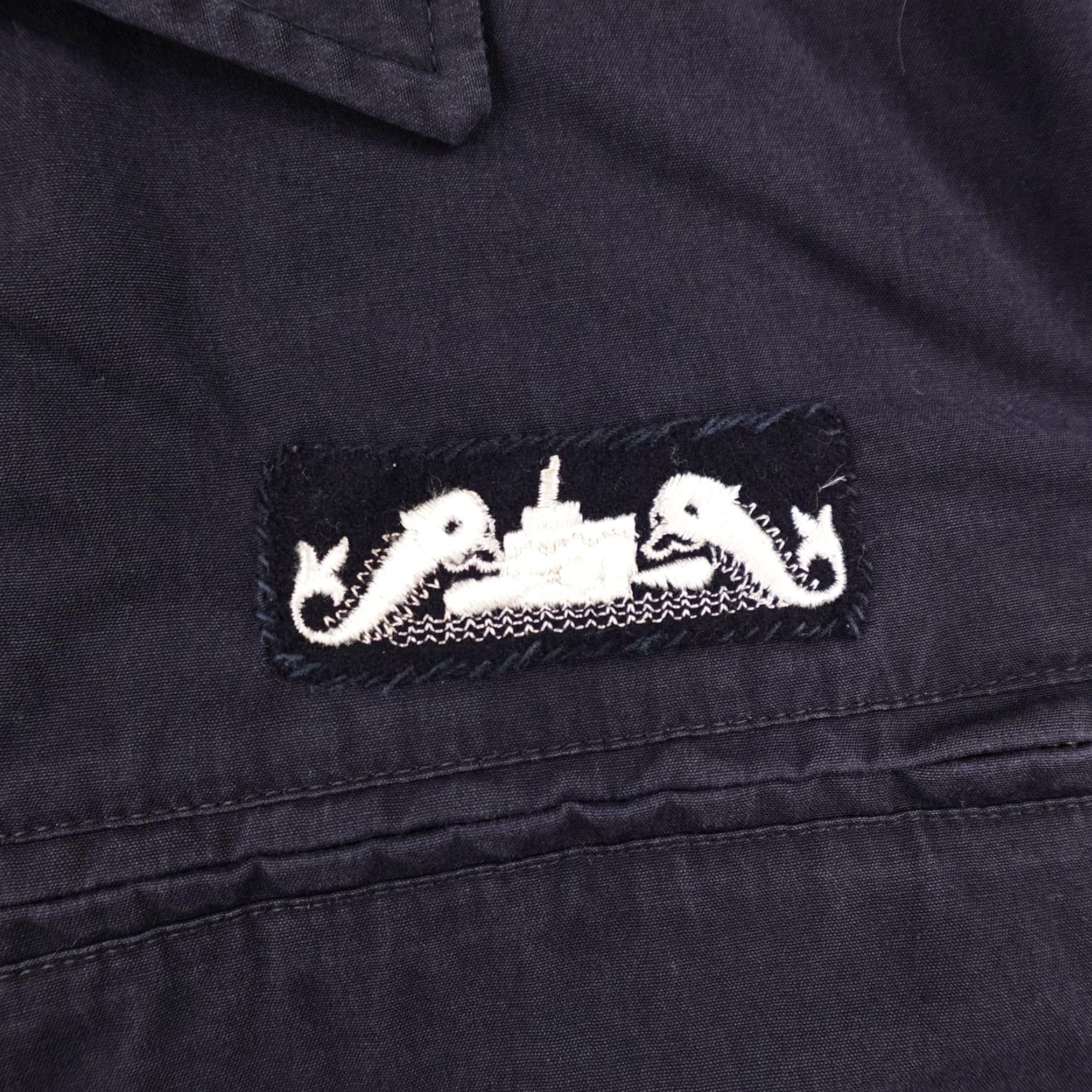 Vintage VINTAGE Navy Jacket Mens 38R Dark Blue Submarine Officer Coat 70s Navy Size US XXS / EU 40 - 3 Thumbnail
