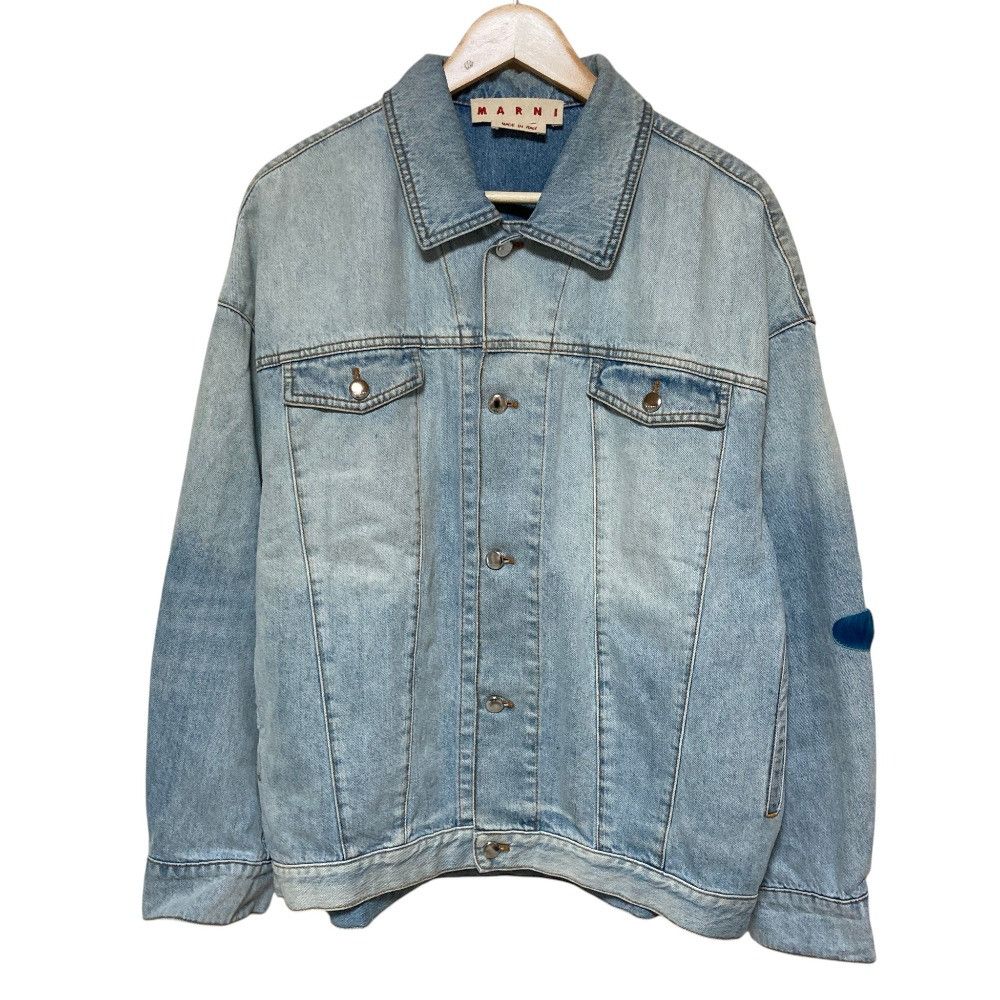 Marni Marni Marni Elbow Flower Patch Denim Jacket Textile Outerwear DUTY FREE for USA Size ONE SIZE - 1 Thumbnail