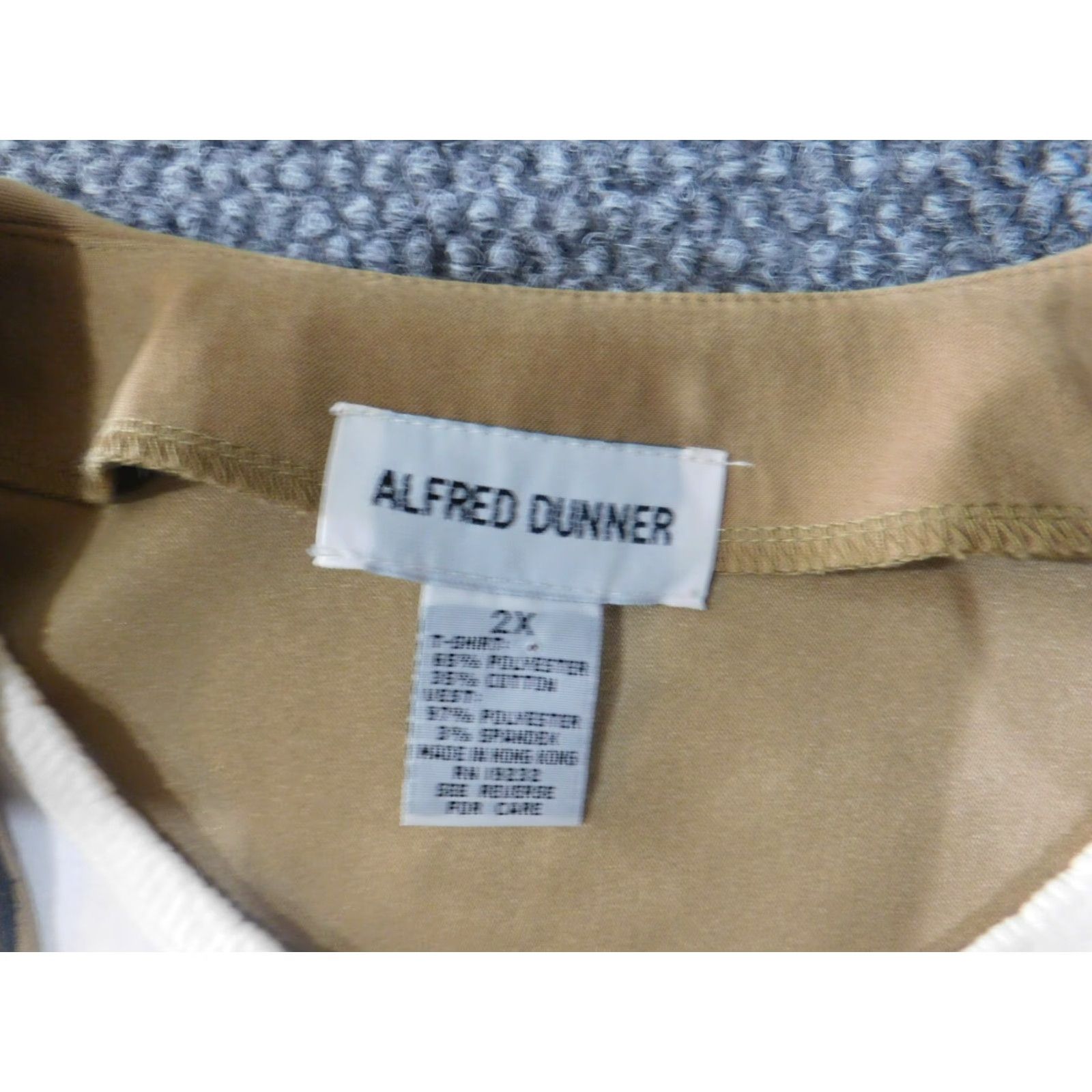 Vintage Alfred Dunner Shirt Womens 2X Brown Floral Plaid Button-Up Cotton Plus Size Casual Knit Vintage No Size XXL / US 16-18 / IT 52-54 - 7 Thumbnail