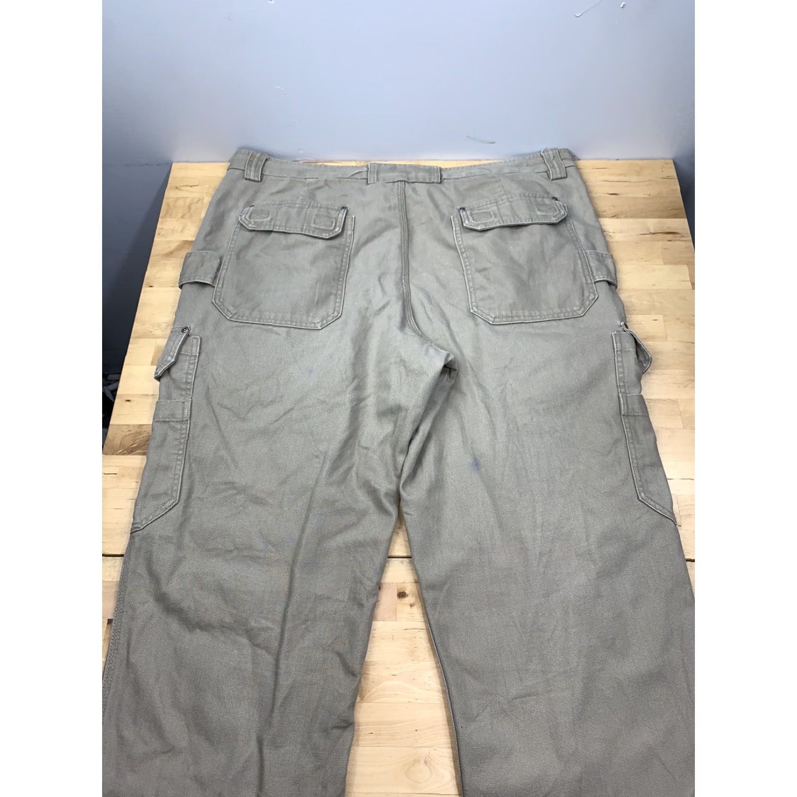 CO Duluth Cargo Jeans Beige 42x30 Regular Straight Mens Cotton Canvas 6446 Size US 42 / EU 58 - 3 Thumbnail