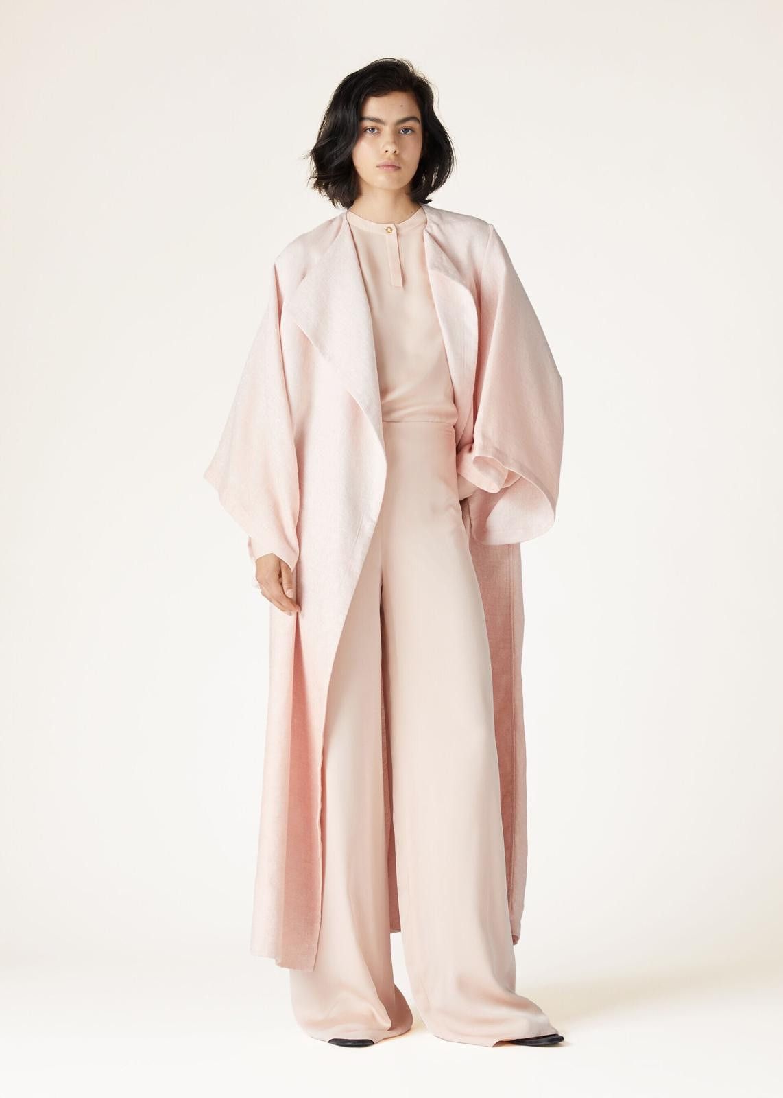 Loro Piana o1srvl11e0125 FAN8312 Jaina Silk Shirt in Light Pink Size M / US 6-8 / IT 42-44 - 5 Thumbnail