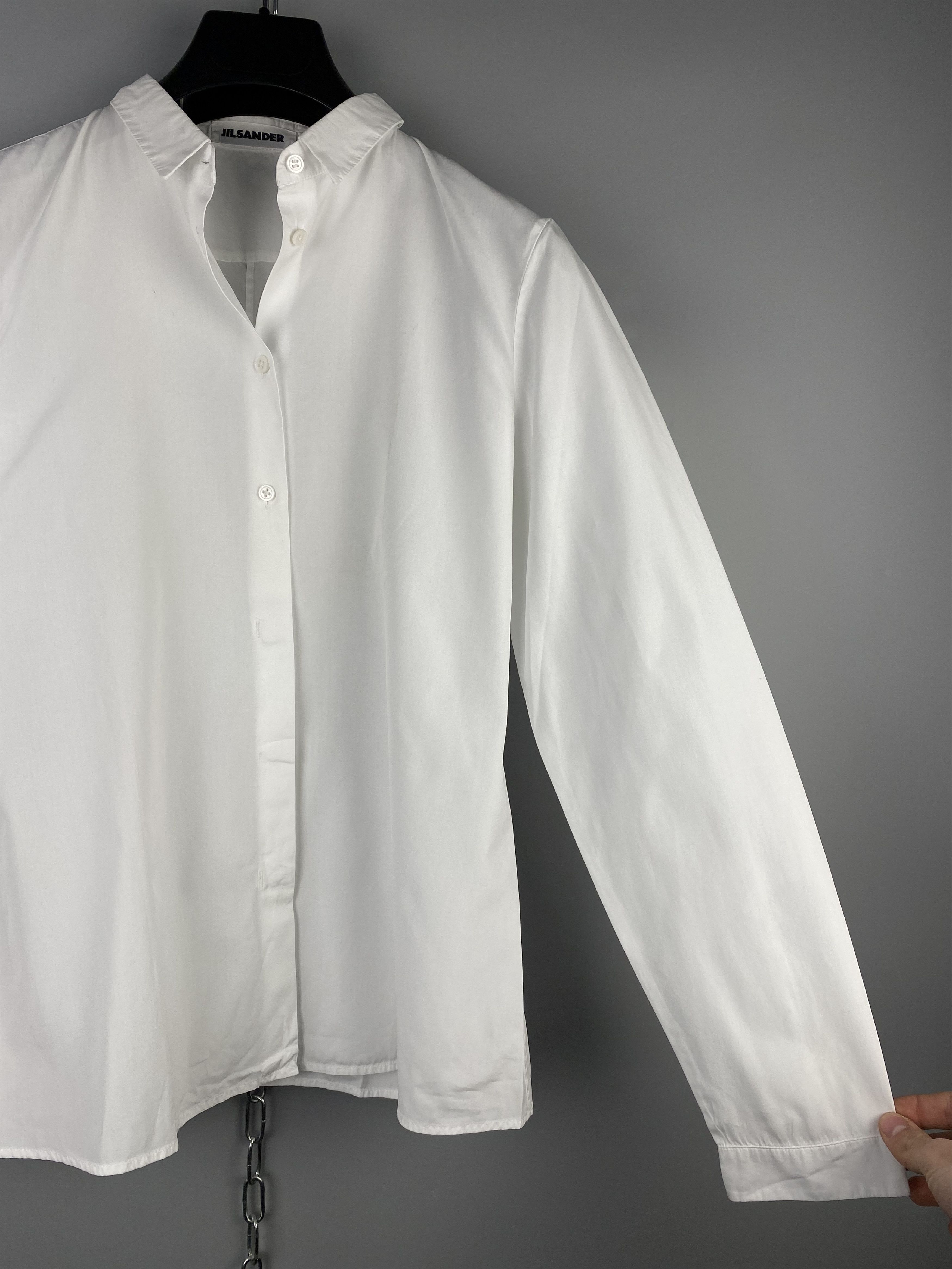 Jil Sander Jil Sander Womens White Button Casual Shirt Size S / US 4 / IT 40 - 6 Thumbnail
