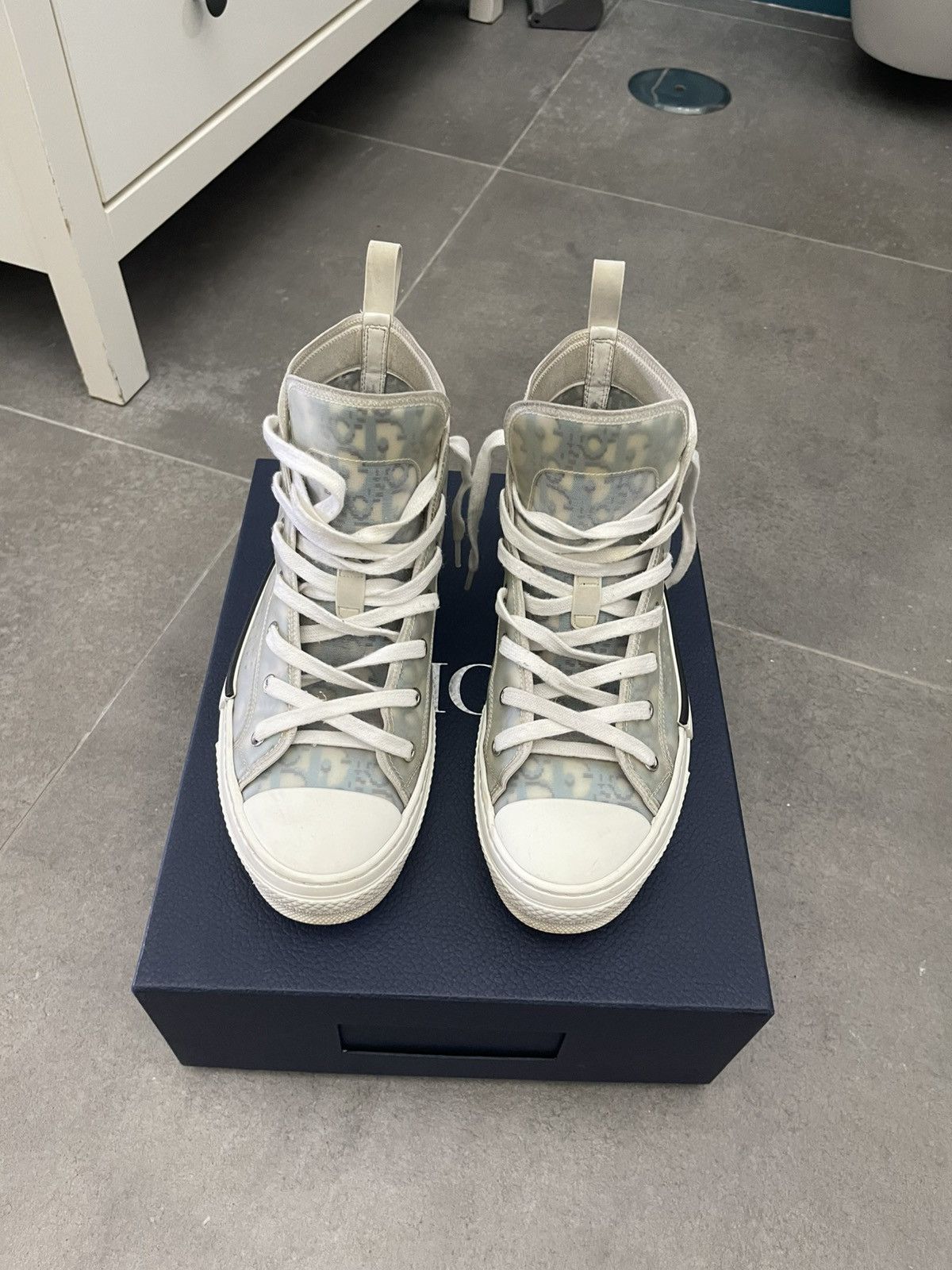 Dior Dior B23 High-Top Oblique Blu Taglia 42 Authentic Size US 8 / EU 41 - 4 Thumbnail