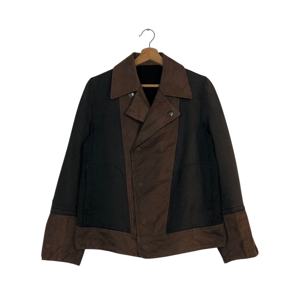 Japanese Brand 🔥VINTAGE BIKER JACKET DOUBLE COLLAR AAOW ISSEY MIYAKE Size M / US 6-8 / IT 42-44 - 3 Thumbnail