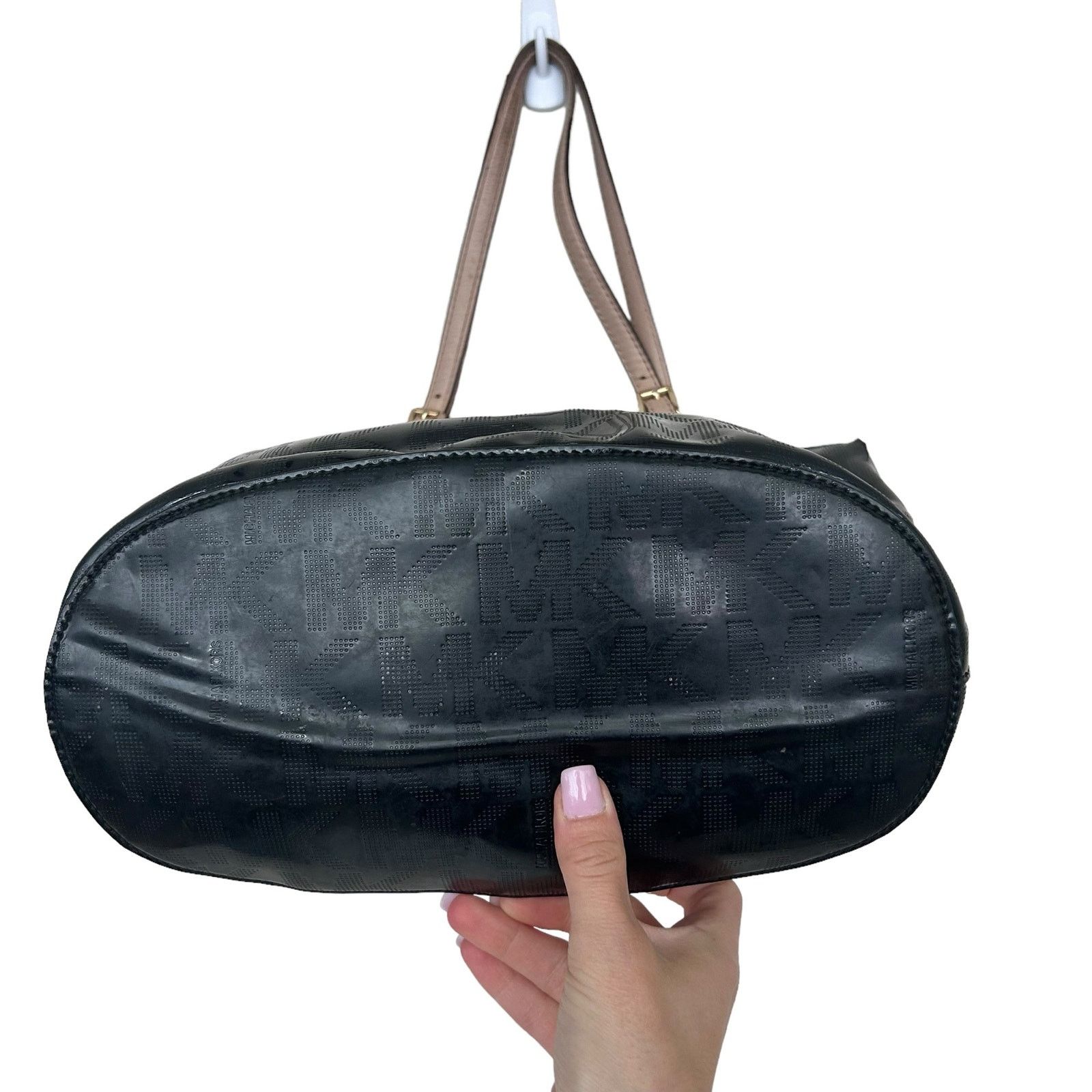 Michael Kors Michael Kors Black Jet Set Patent Leather Tote Shoulder Bag Size ONE SIZE - 6 Thumbnail