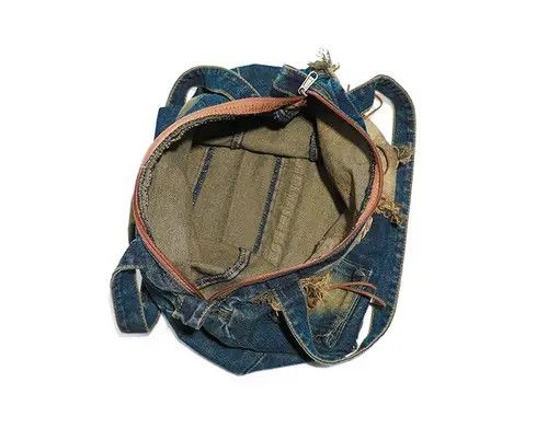 Vintage Vintage Blue Denim Shoulder Bag Size ONE SIZE - 4 Thumbnail