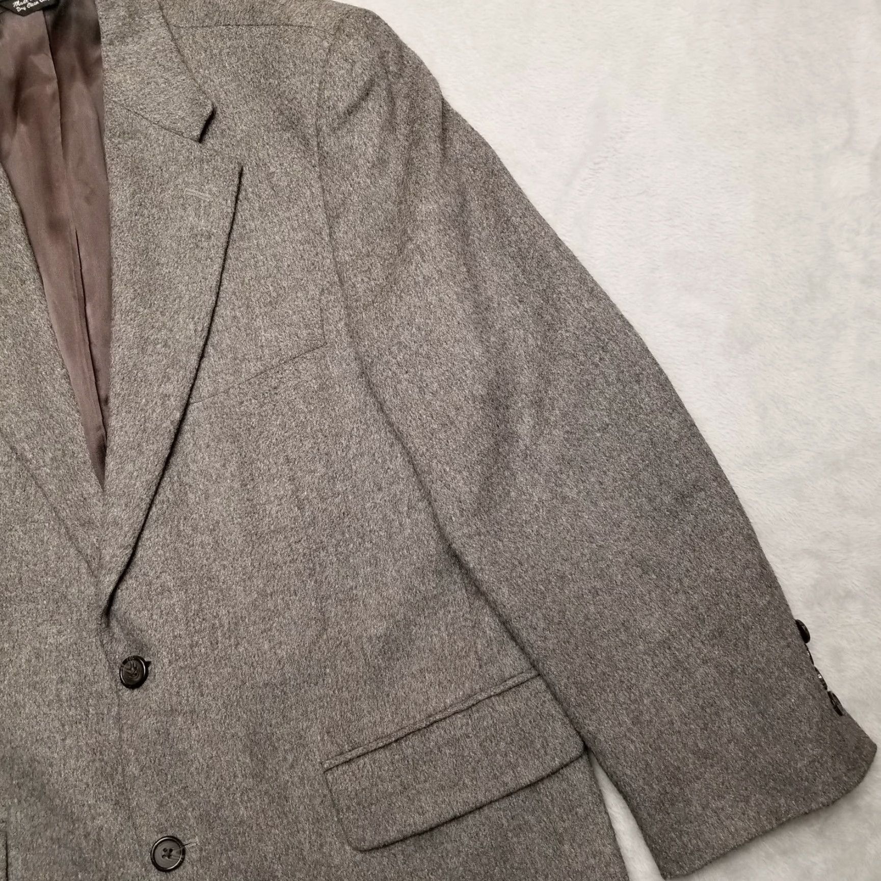 Camel VINTAGE Patrick James Blazer 40R Mens 40R Gray 100% Camel Hair Sport Jacket Casual Soft Size 40R - 5 Thumbnail