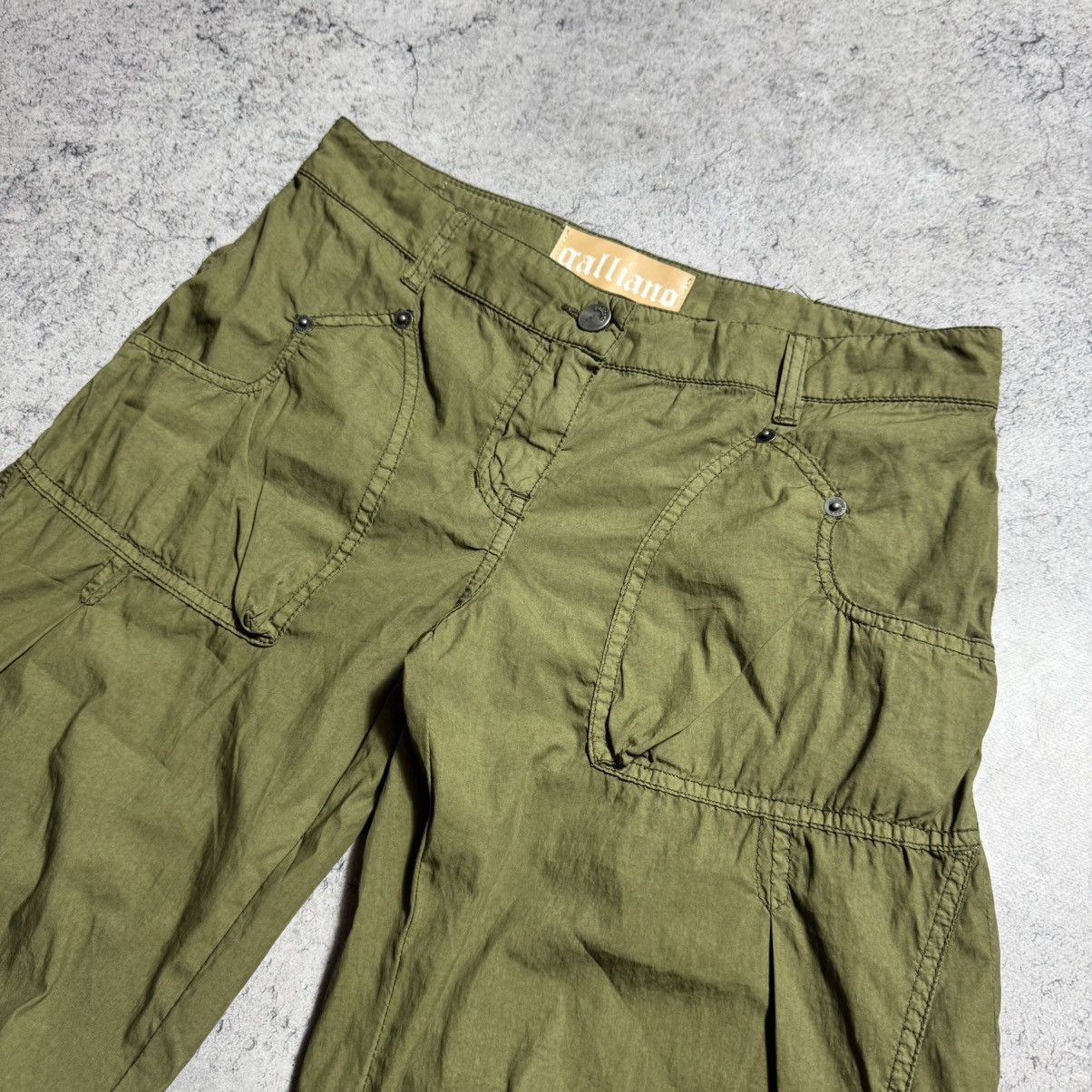 John Galliano NEW Galliano Rare Fighters Club Cargo Pants Size 24" / US 00 / IT 34 - 7 Thumbnail