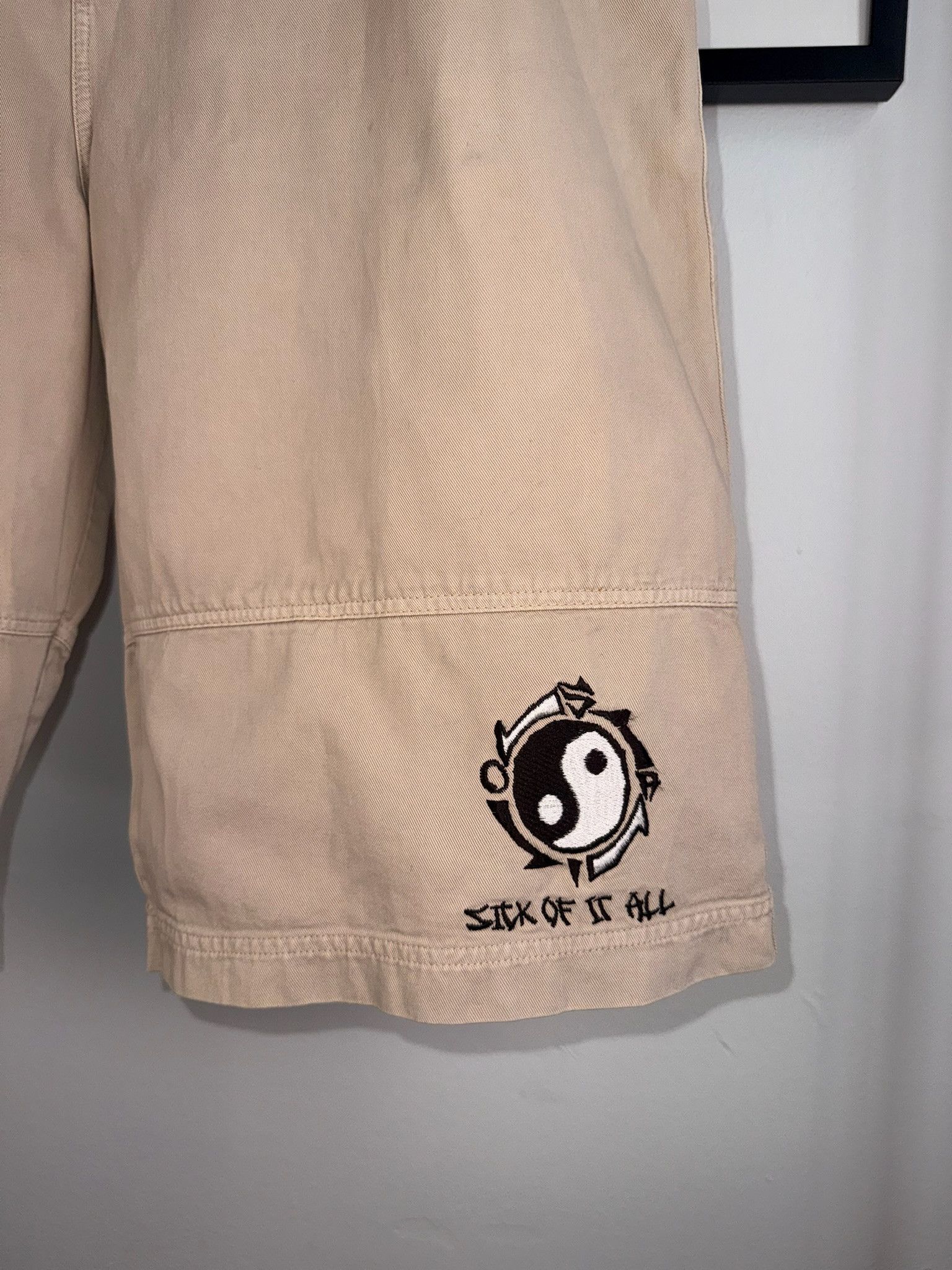 Vintage 🚭INSANELY RARE 90s🚭 SICK OF IT ALL PANEL SKATE SHORTS Size US 38 / EU 54 - 2 Thumbnail