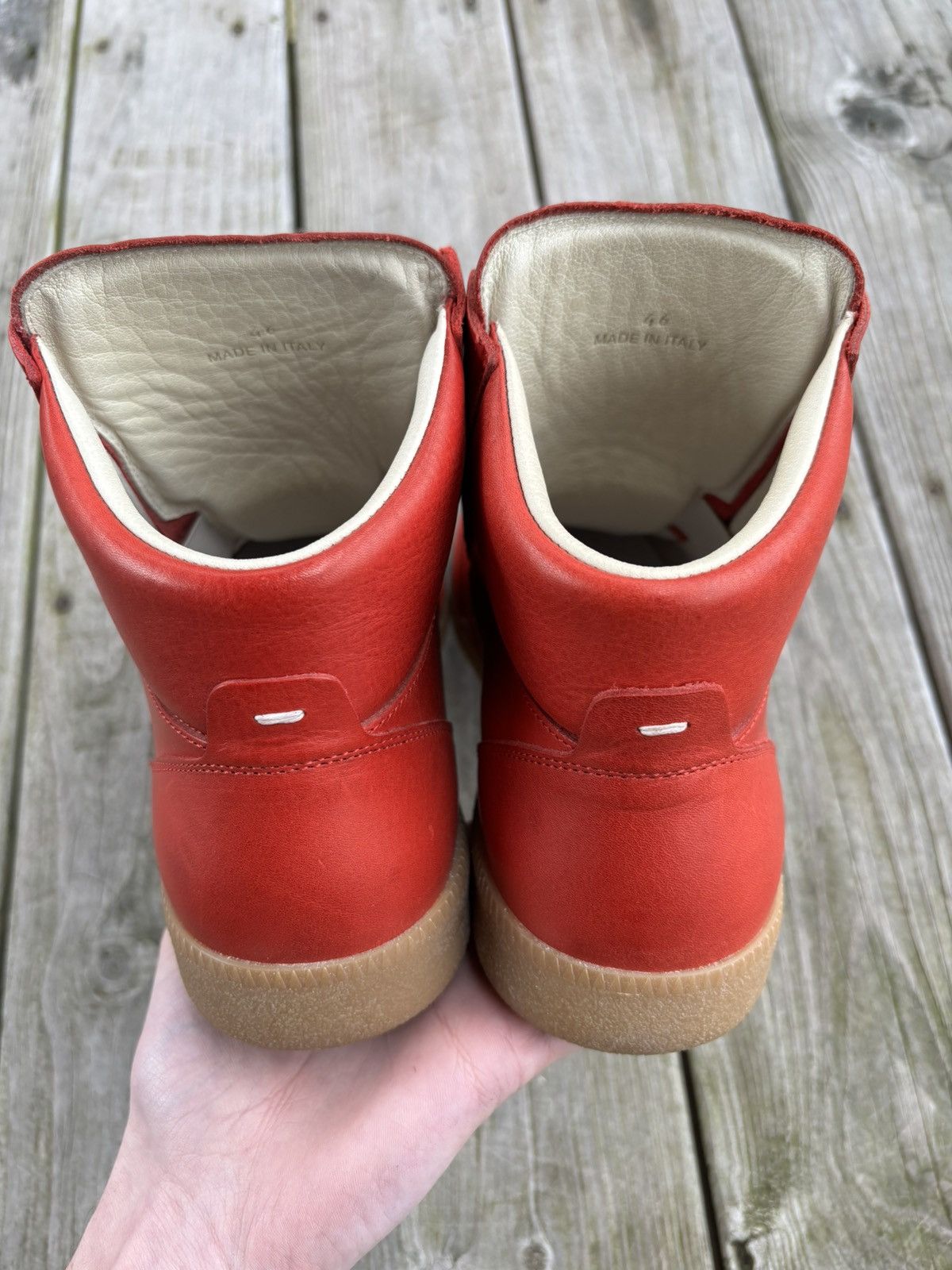 Maison Margiela Maison Margiela Circuit High Red Leather BRAND NEW Size US 13 / EU 46 - 6 Thumbnail