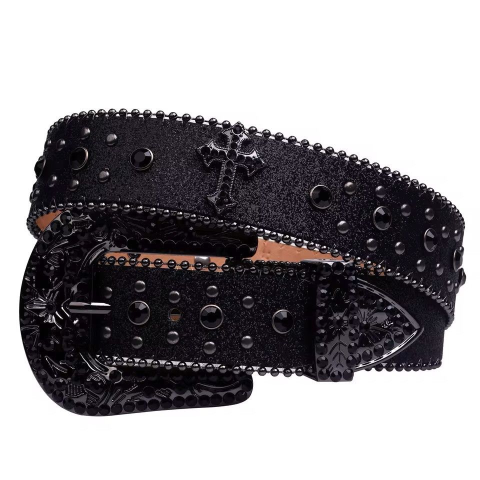 Other Diamond Cowboy Fashion PU Leather Belt Size ONE SIZE - 1 Thumbnail