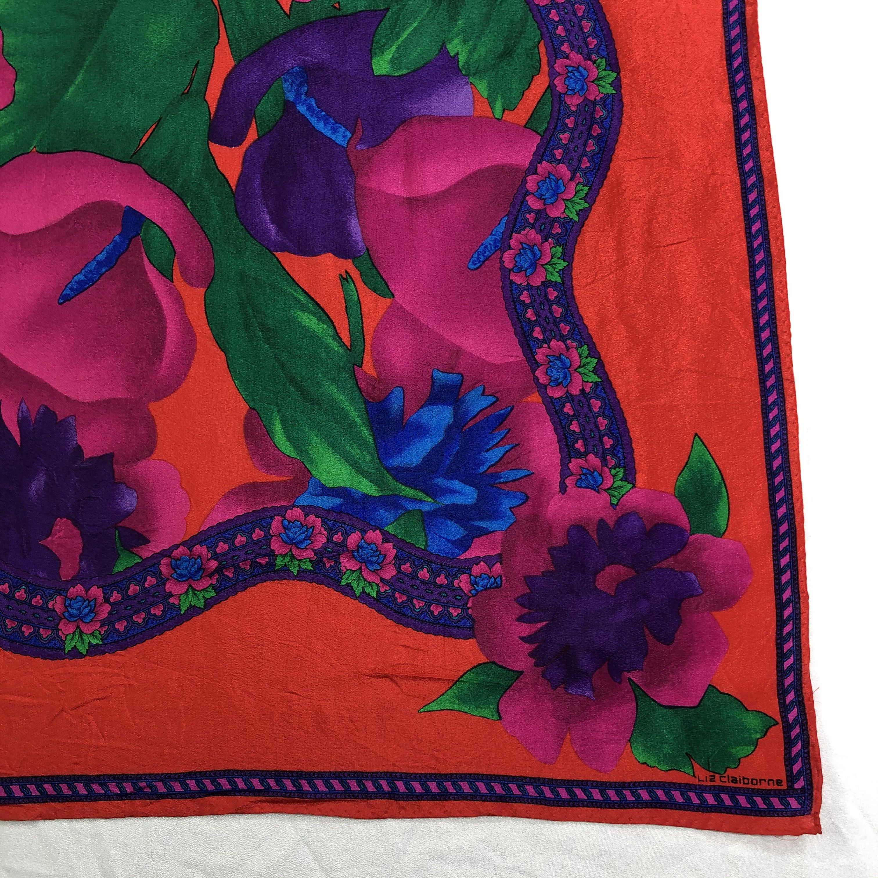 Vintage Vintage Liz Claiborne Silk Scarf Size ONE SIZE - 4 Thumbnail
