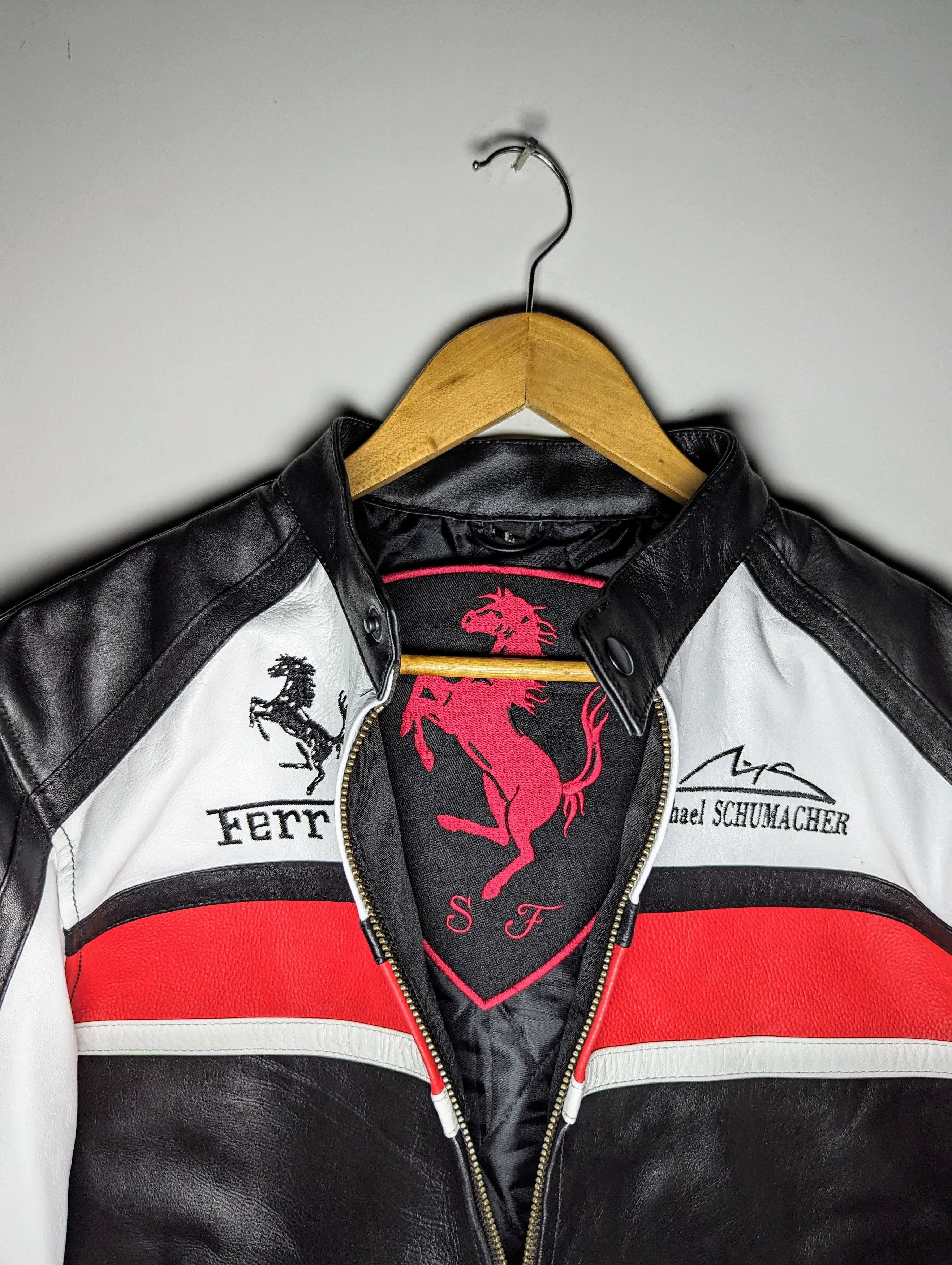 Vintage VINTAGE FERRARI LEATHER JACKET RARE STREETWEAR Size US L / EU 52-54 / 3 - 7 Thumbnail
