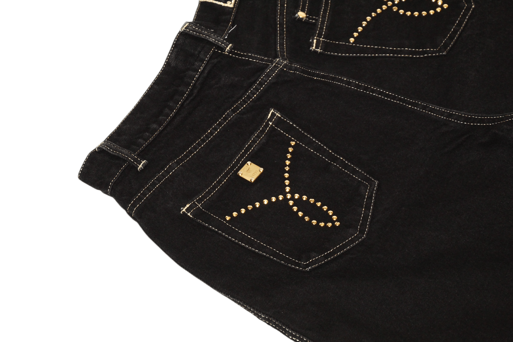 MCM RARE🔥90's MCM Studded Gold Taper Baggy Jeans Size US 32 / EU 48 - 12 Thumbnail