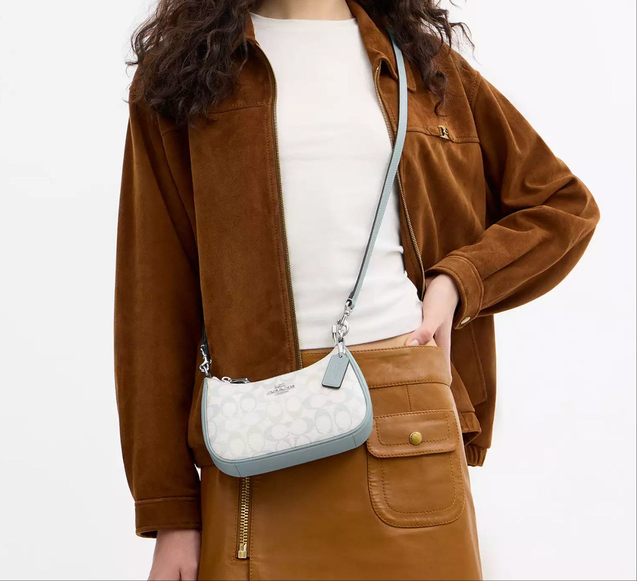 Coach Teri Mini Crossbody Bag In Pretty Signature Canvas CDW52 Size ONE SIZE - 9 Thumbnail