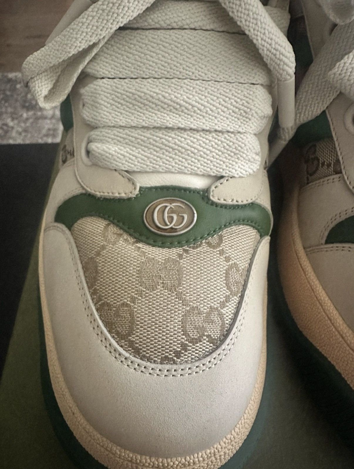 Gucci Gucci Mens Leather Screener Sneakers Size US 11.5 / EU 44-45 - 2 Thumbnail